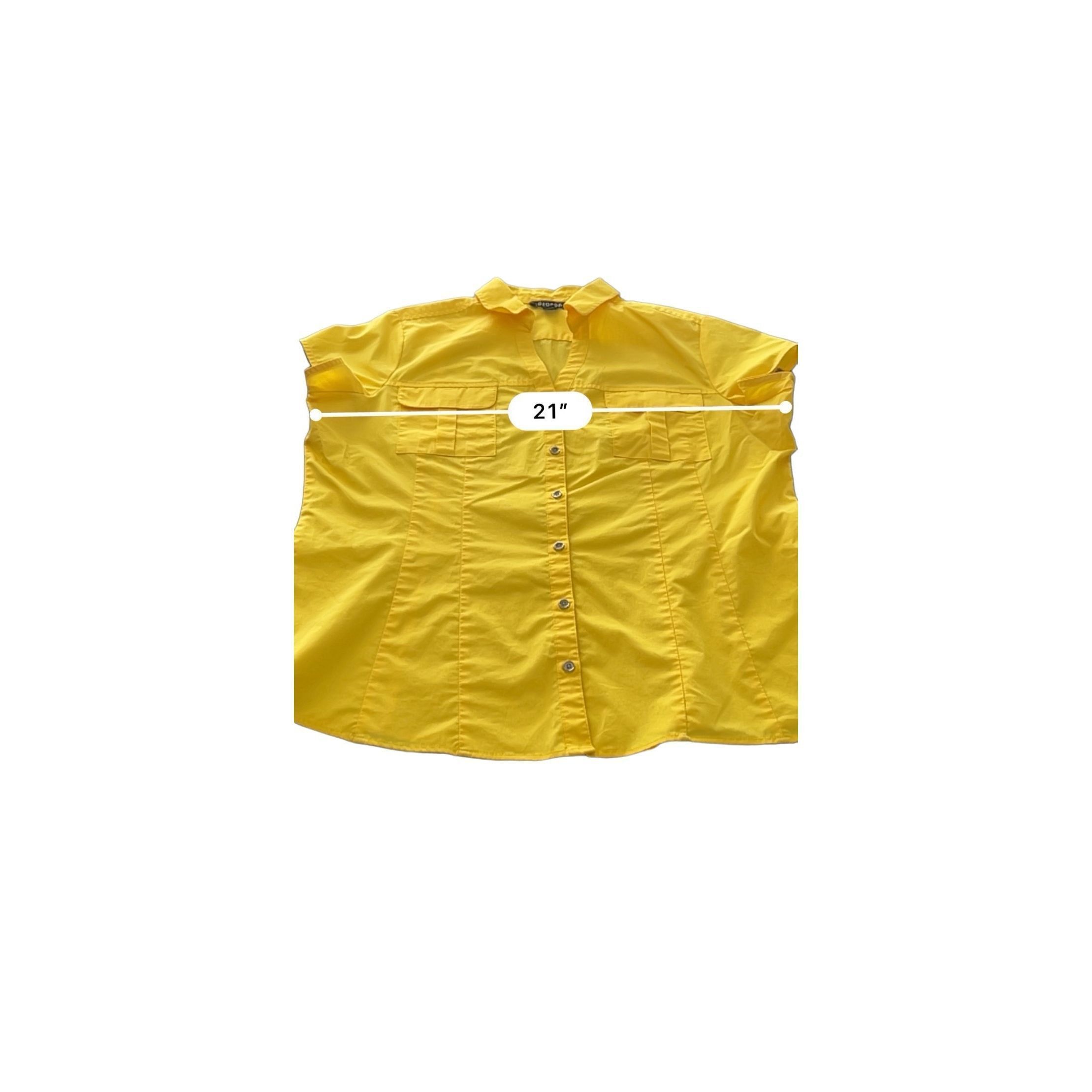 George George Studio Yellow Blouse size 16-18 Size XXL / US 16-18 / IT 52-54 - 4 Thumbnail