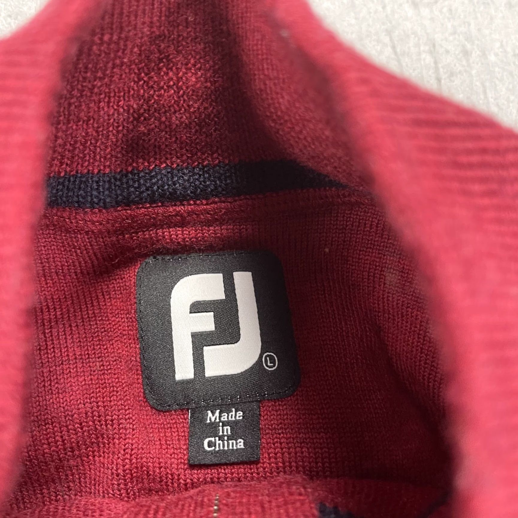 Footjoy FootJoy Golf Sweater Mens L Red Wool 1/4 Zip Logo Pullover Knits? Size US L / EU 52-54 / 3 - 4 Thumbnail