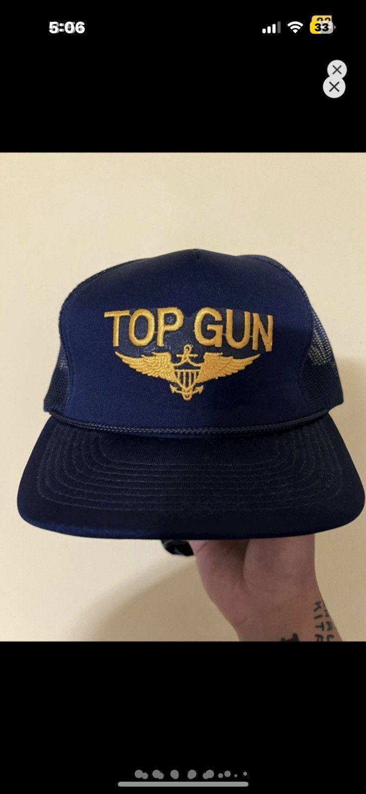 ***FINAL DROP***RARE 1988 TOP GUN MOVIE PROMO SNAPBACK O/S