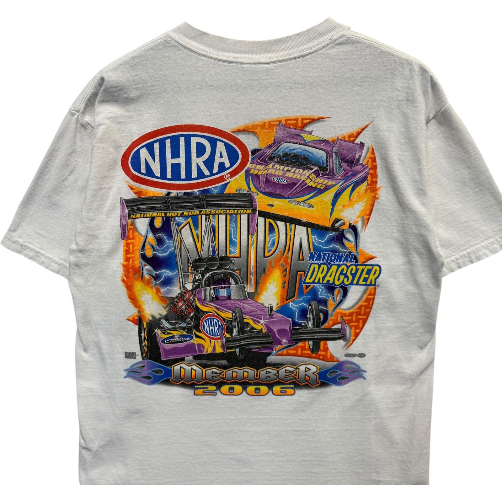 Gildan Vintage NHRA National Dragster Member Tee 00s Medium Size US M / EU 48-50 / 2 - 6 Thumbnail