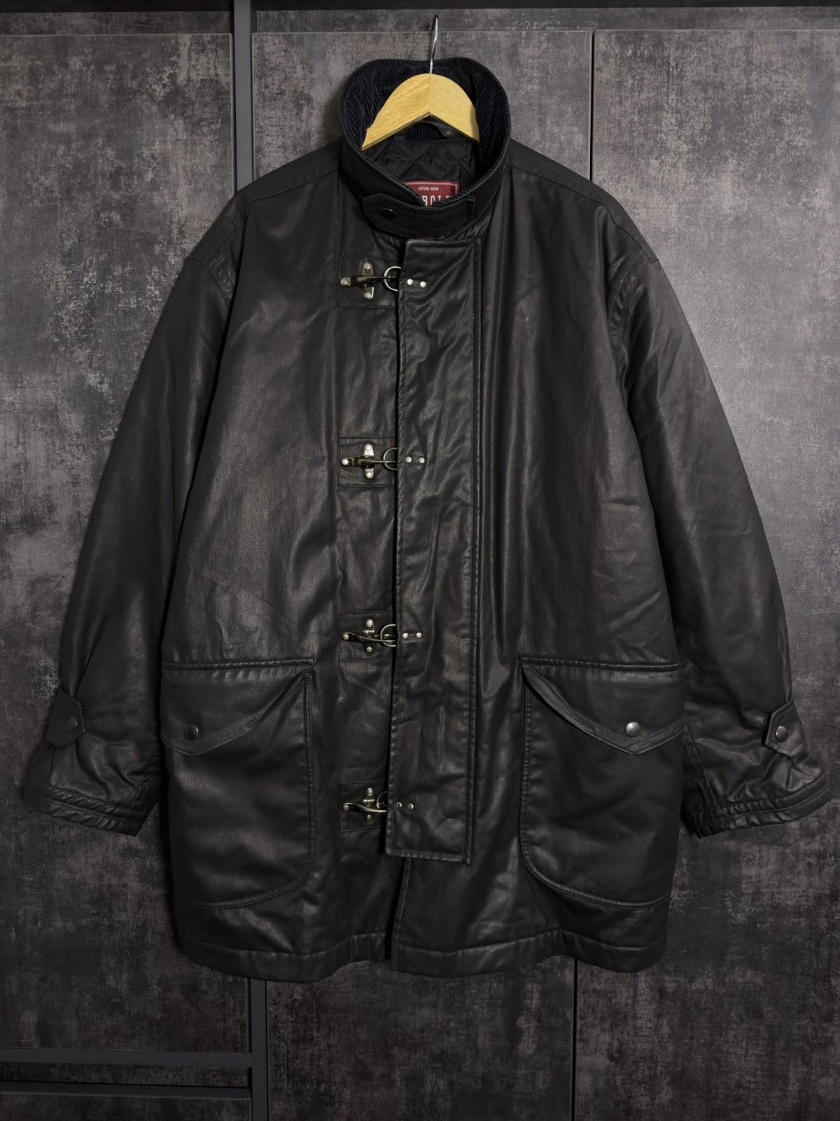 Vintage Sick Vintage Waxed Fireman Jacket Belstaff Yohji Raf Junya Size US XL / EU 56 / 4 - 2 Thumbnail