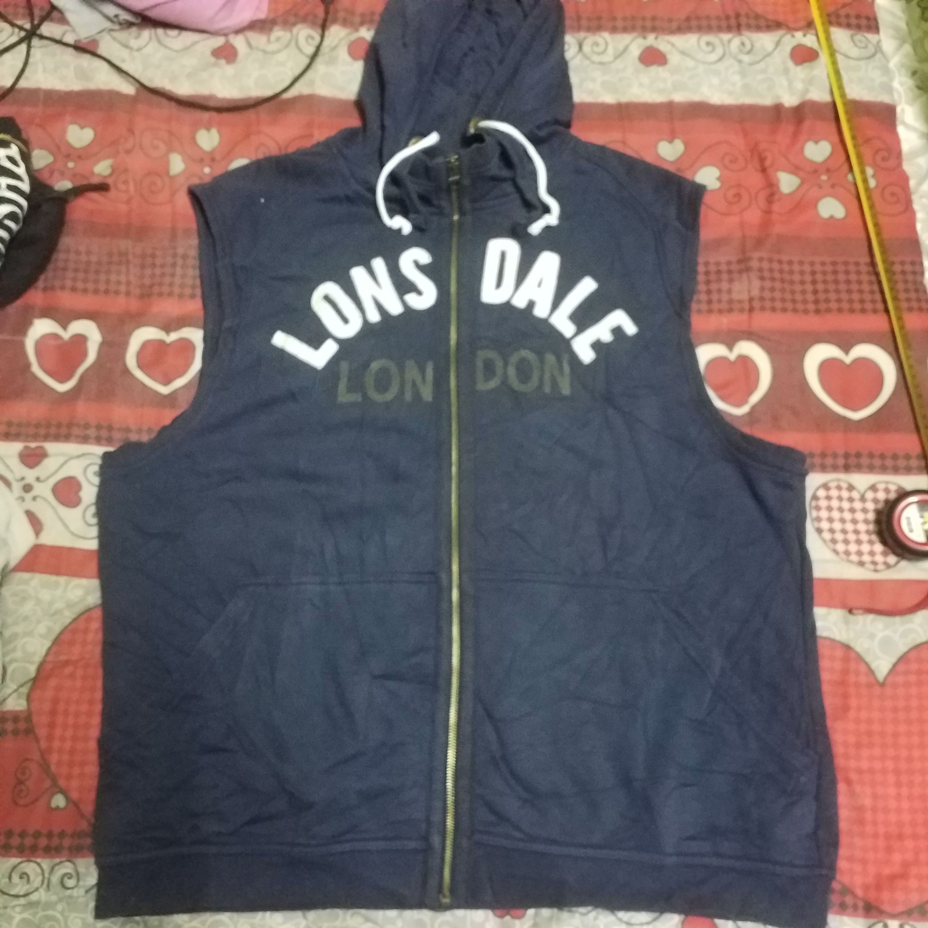 Lonsdale SLEEVELESS HOODIE LONSDALE LONDON CHEST 26 Grailed