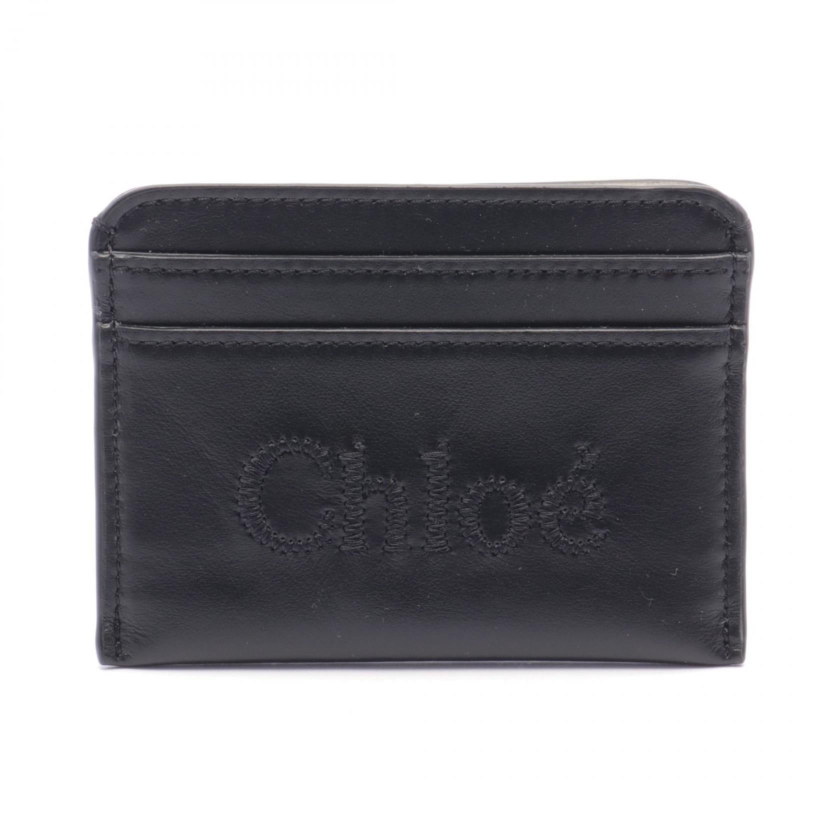 Chloe Chloe Card Case Leather Black Size ONE SIZE - 1 Thumbnail