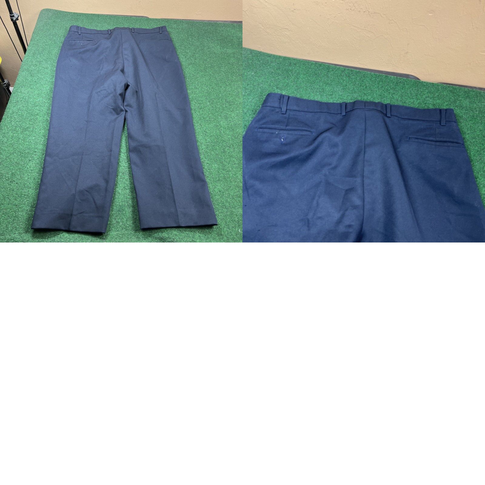 Levi's Action Slacks By Levi Strauss Mens 39x27 Navy Blue Flat Front Dress Pants Size US 39 - 8 Thumbnail