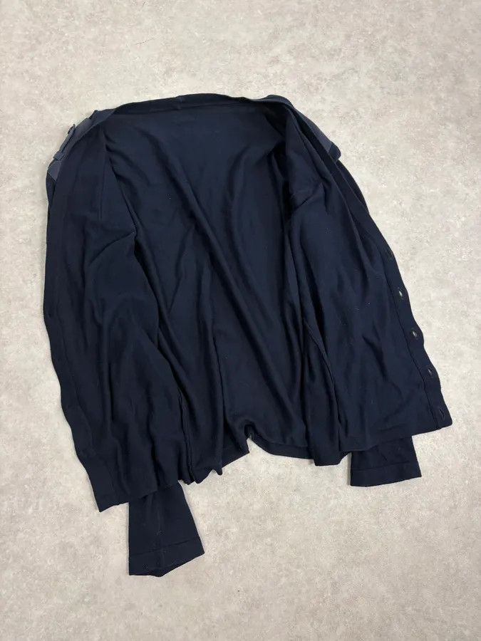 Pierre Balmain 2000s Pierre Balmain Navy Patch Wool Cardigan Size US M / EU 48-50 / 2 - 7 Thumbnail