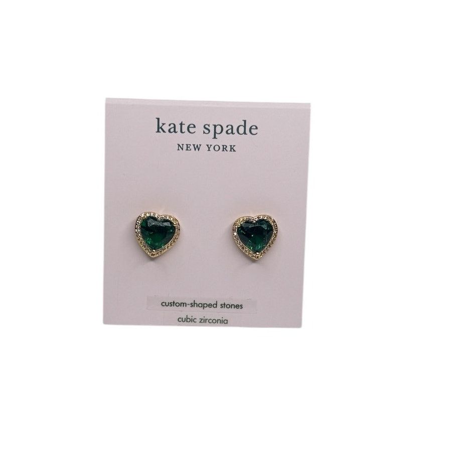 Kate Spade Kate Spade New York Women's My Love Pave Heart Stud Earrings Size ONE SIZE - 1 Thumbnail