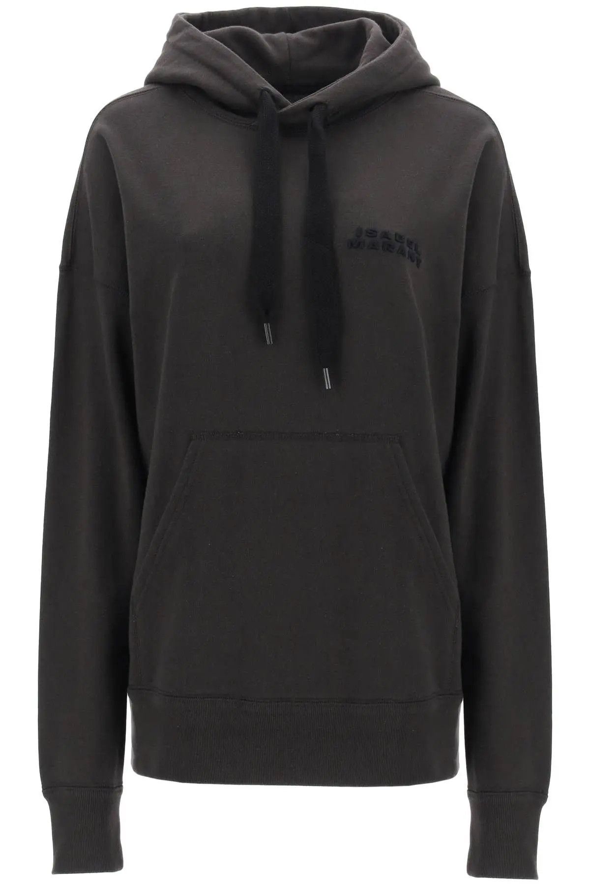 image of Isabel Marant O1S22I1N1223 Scott' Oversized Hoodie In Grey Black, Women's (Size 2XS)