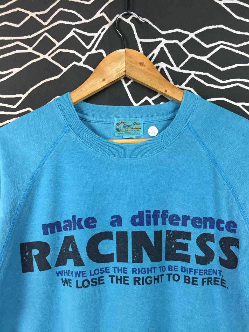 Vintage Vtg Stone Free Sportswear Raciness Freedom Quote Tee Size US M / EU 48-50 / 2 - 3 Thumbnail