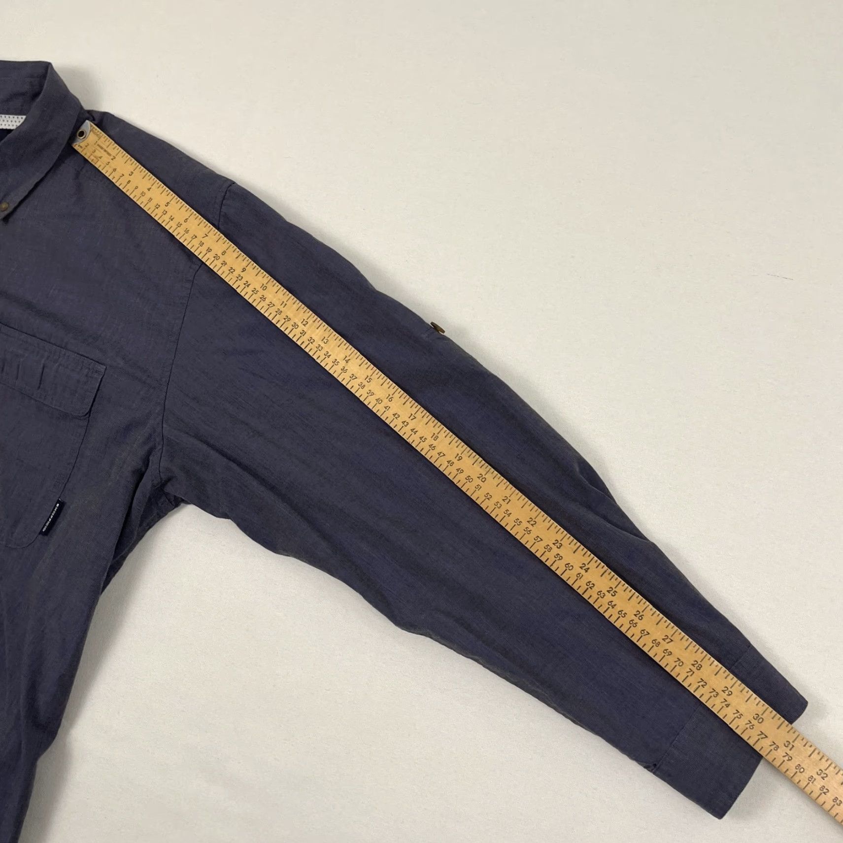 ExOfficio VINTAGE ExOfficio Shirt Mens XL Blue Roll Tab Vented Hiking Fishing Outdoors Button-Down Size US XL / EU 56 / 4 - 6 Thumbnail
