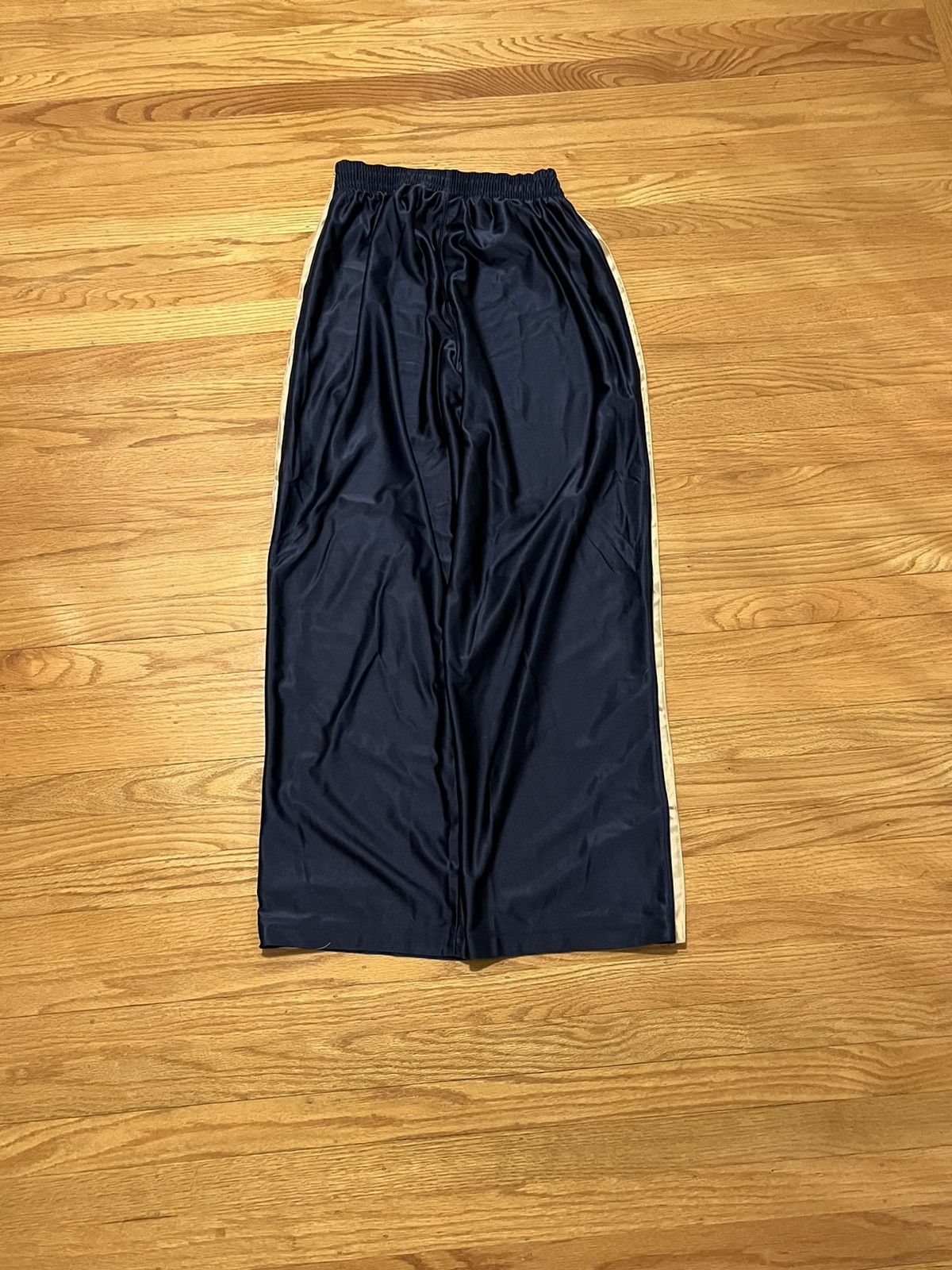 Nike × Vintage Vintage Baggy Navy Blue Nike Gold Trackpants sz M y2k grunge Size US 32 / EU 48 - 2 Thumbnail