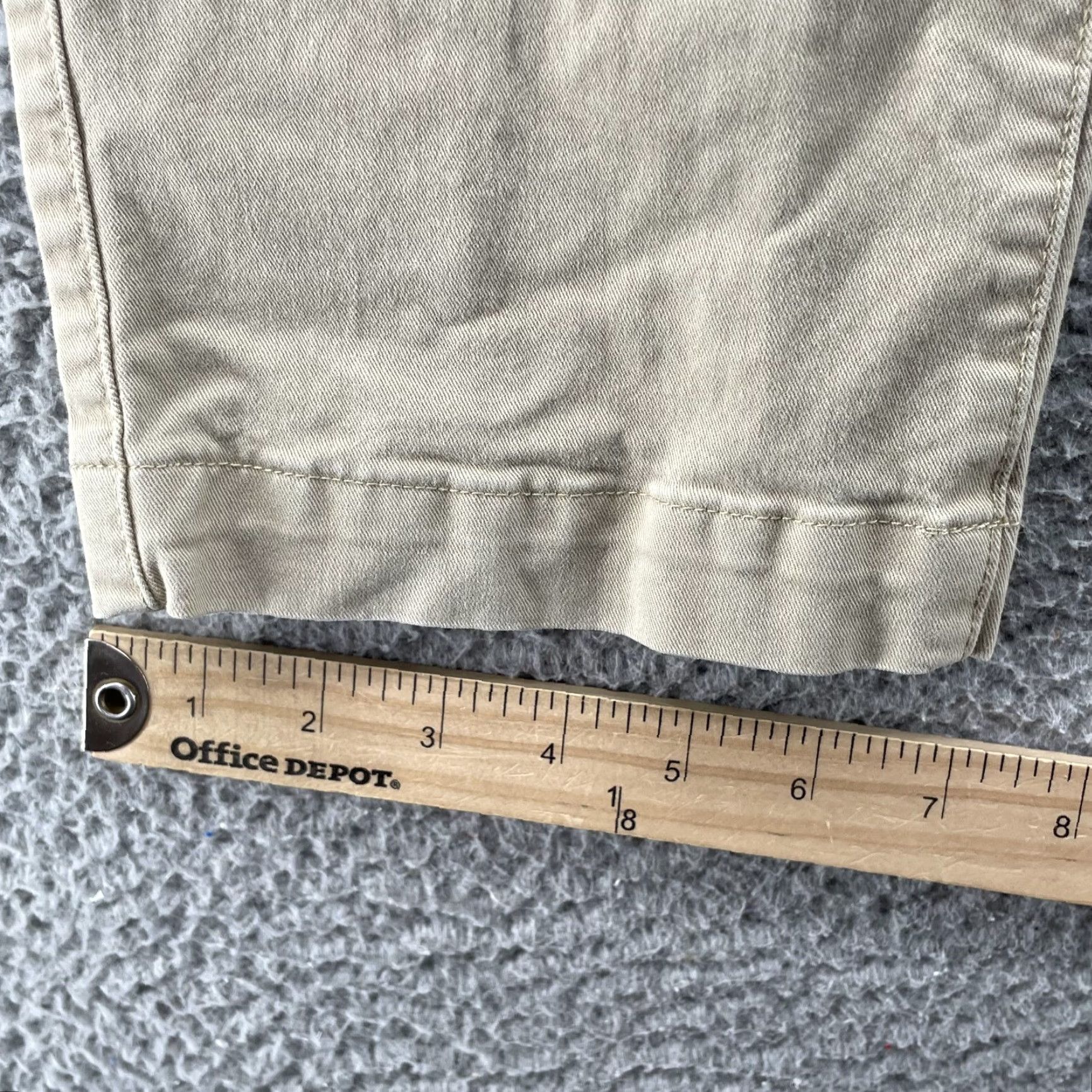 Gap Gap Men's Khaki Athletic Pant 33x31 Classic Preppy Office Pants - Beige, Cotton Spandex, Flat Front, Straight, Vintage No Size US 33 - 4 Thumbnail