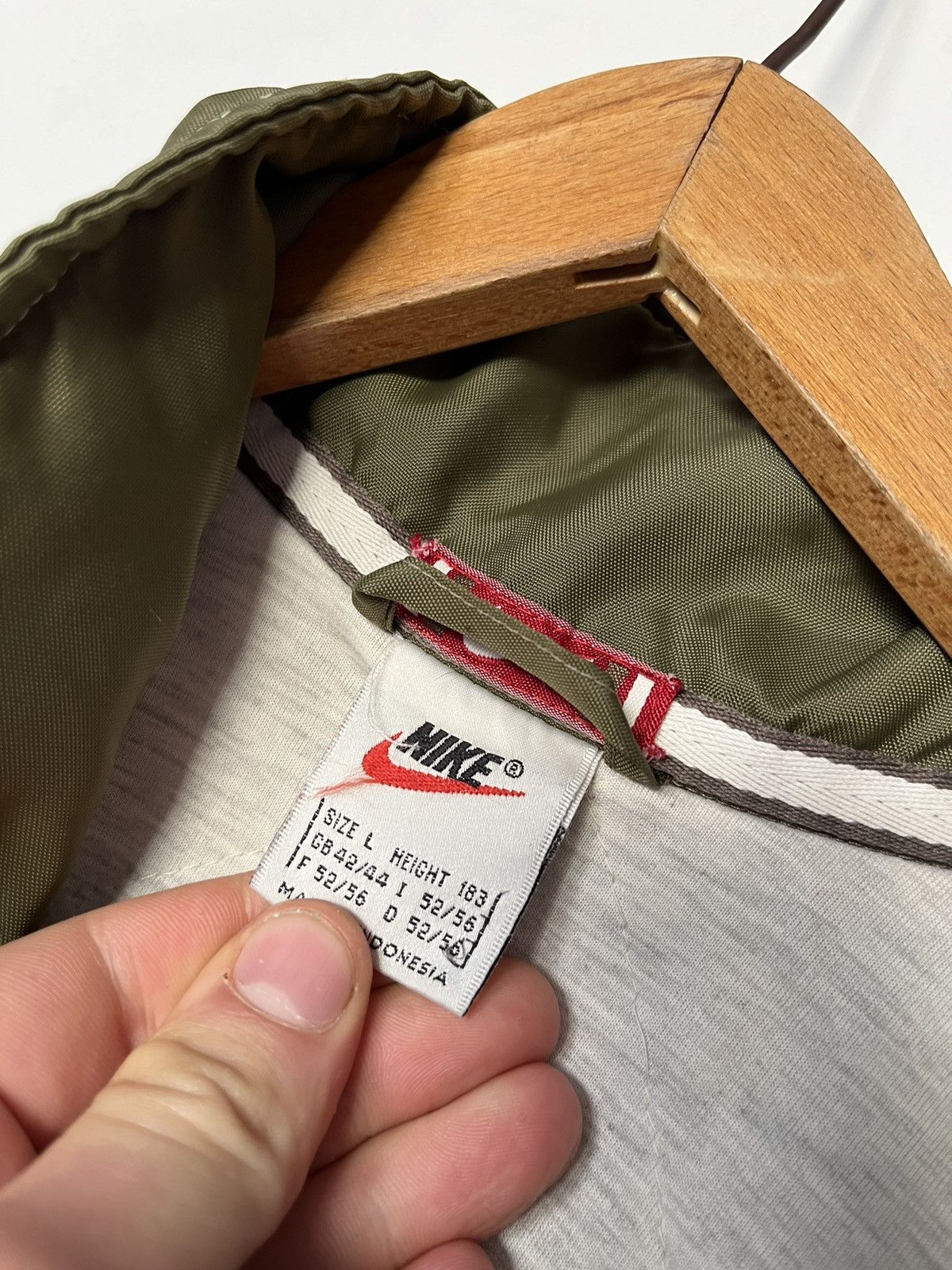 Nike × Vintage Vintage 90’s Nike Anorak Jacket Center Swoosh Spell out logo Size US L / EU 52-54 / 3 - 6 Thumbnail