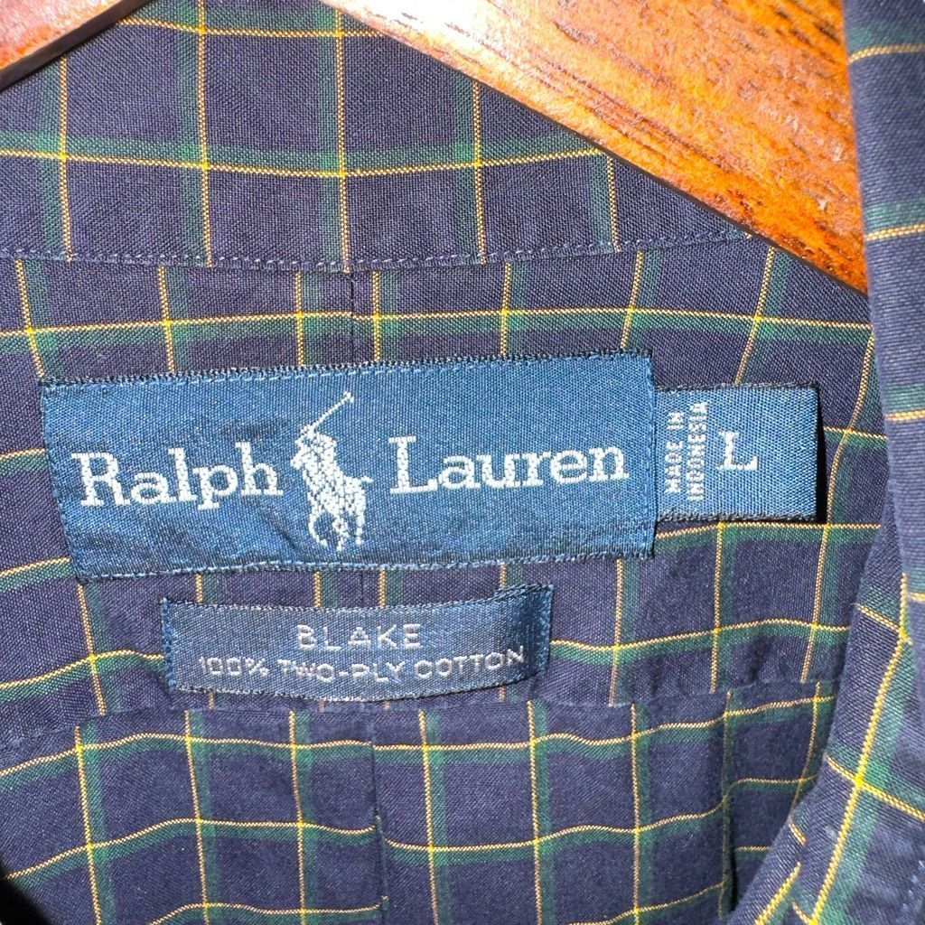 Polo Ralph Lauren Polo Ralph Lauren Navy & Green 2 Ply Oxford Button Down Shir Size US L / EU 52-54 / 3 - 2 Thumbnail