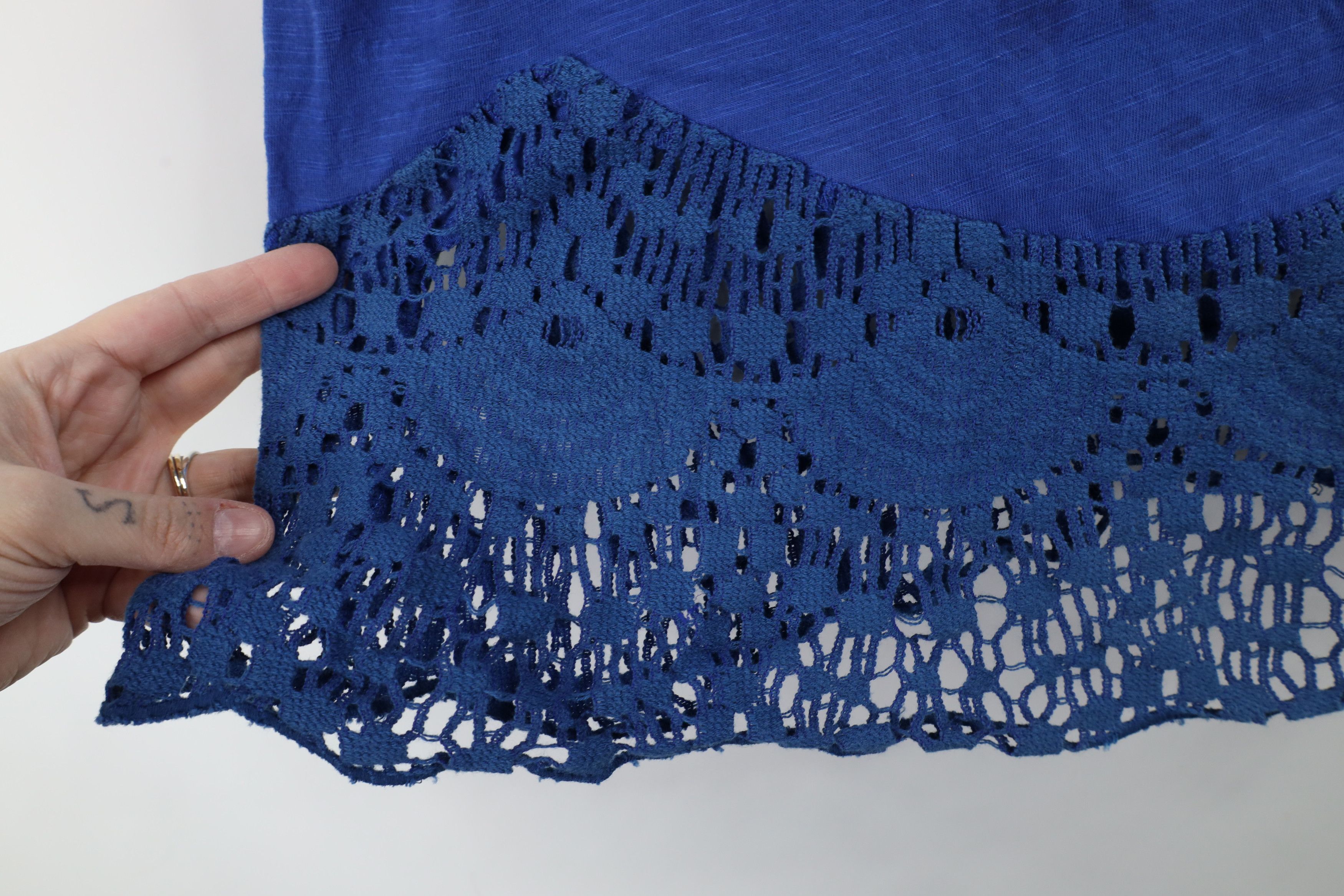 Vintage Vintage Y2K Baby Doll Chic Lace Flared Tunic T-Shirt Size M / US 6-8 / IT 42-44 - 8 Thumbnail
