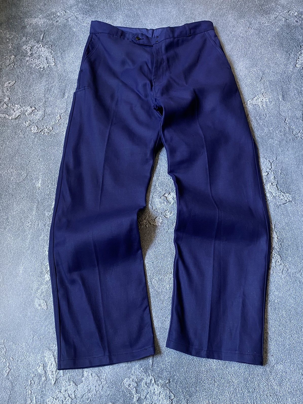 Vintage VNTG French Trousers Adolphe LaFont Moleskin 70s Chore Pants Size US 32 / EU 48 - 2 Thumbnail