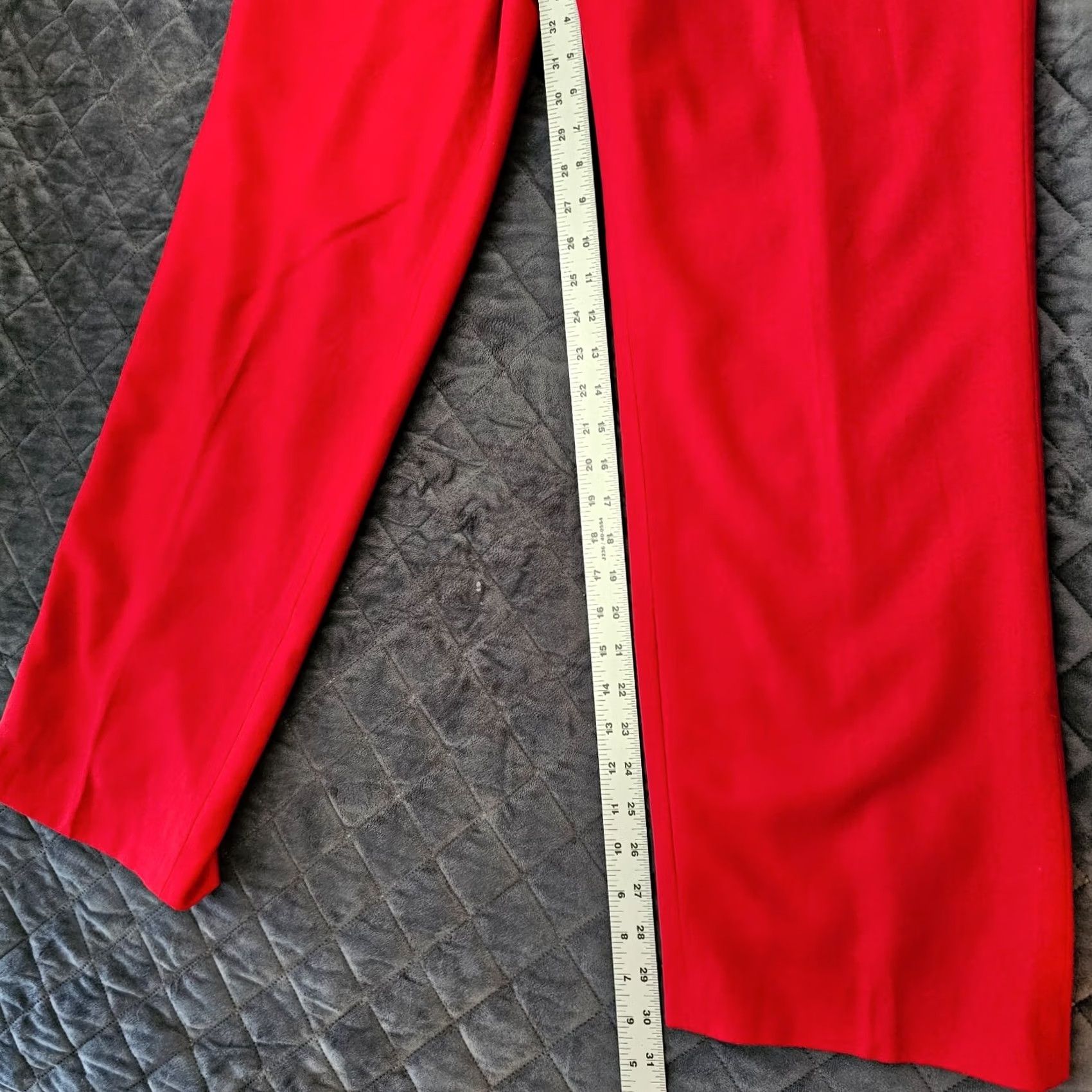 Vintage VINTAGE Harve Benard Wool Lined High Waist Trousers Red Size 12 Women Dress Pants Size 34" / US 12 / IT 48 - 6 Thumbnail