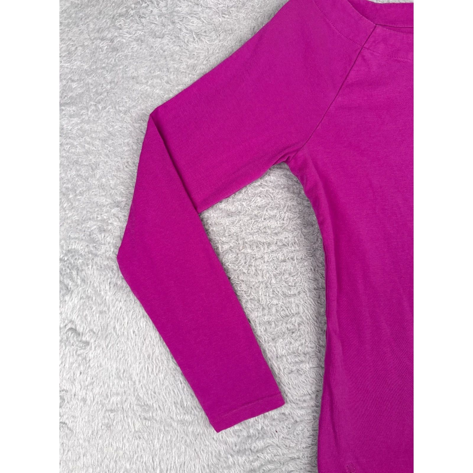 Ralph Lauren Lauren Ralph Lauren Shirt Junior L Pink Long Sleeve Cotton Blend Round Neck Size L / US 10 / IT 46 - 3 Thumbnail