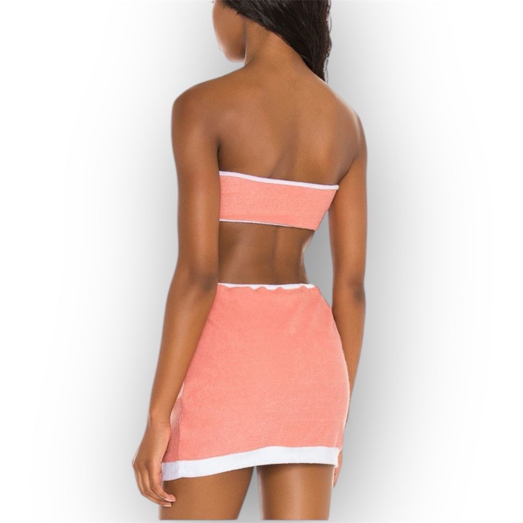 Soul Revolver Lovers + Friends Kalitta Top and Mini Skirt Outfit Terrycloth Set Women’s Medium Size M / US 6-8 / IT 42-44 - 2 Thumbnail