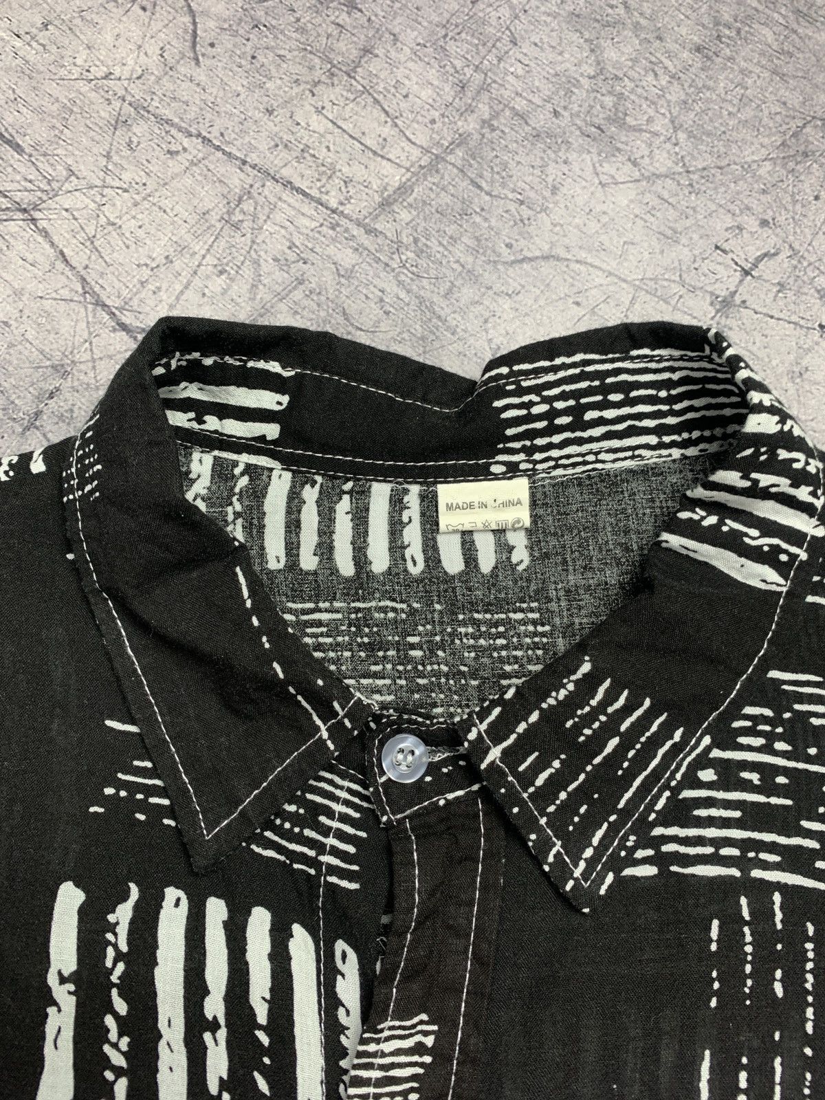 Vintage Vintage Crazy Art Shirt Short Sleeve Y2K Abstract Pattern Size US XXL / EU 58 / 5 - 4 Thumbnail