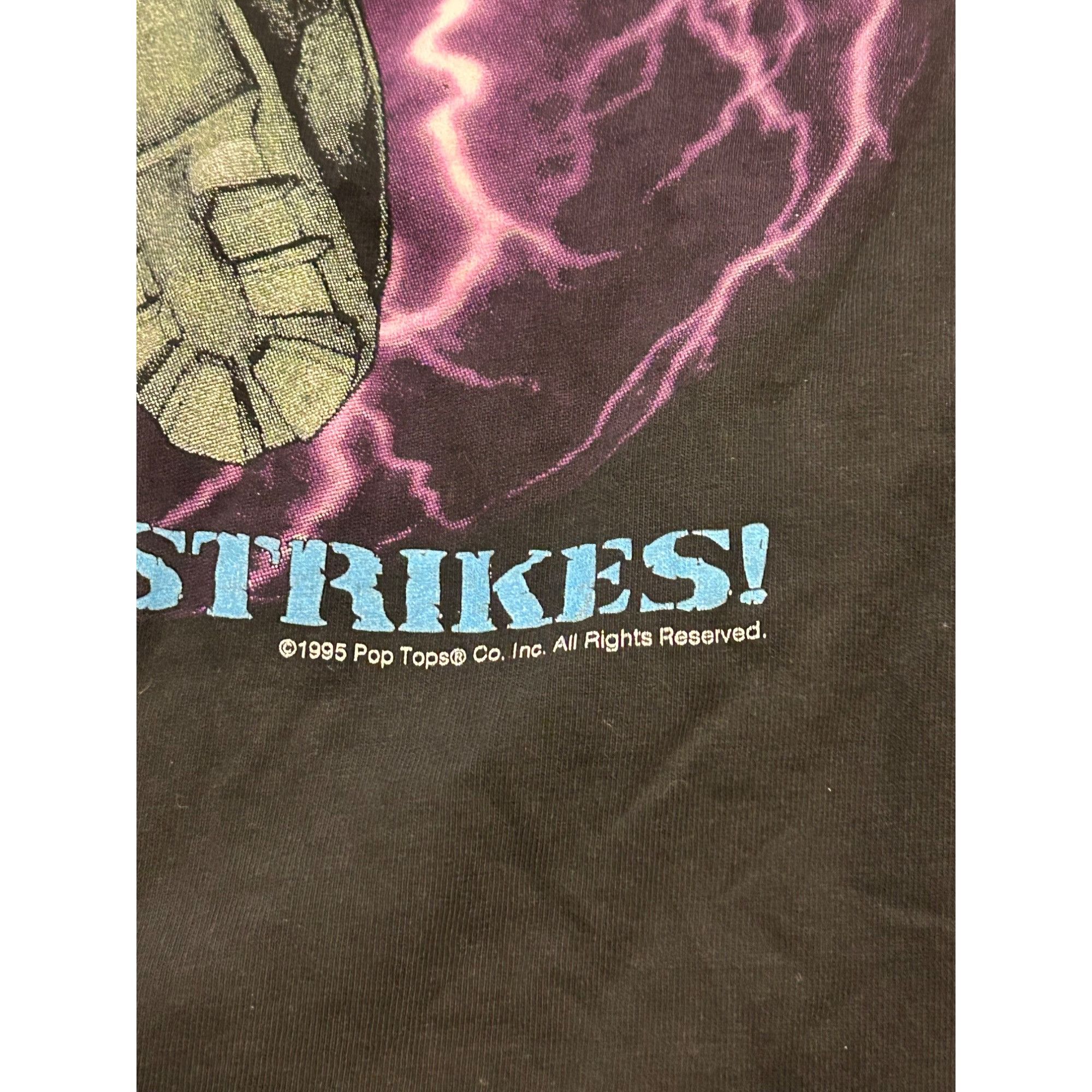 Hanes Vintage 1995 Pop Tops Airborne Lightning Strikes Military T- Size US L / EU 52-54 / 3 - 6 Thumbnail