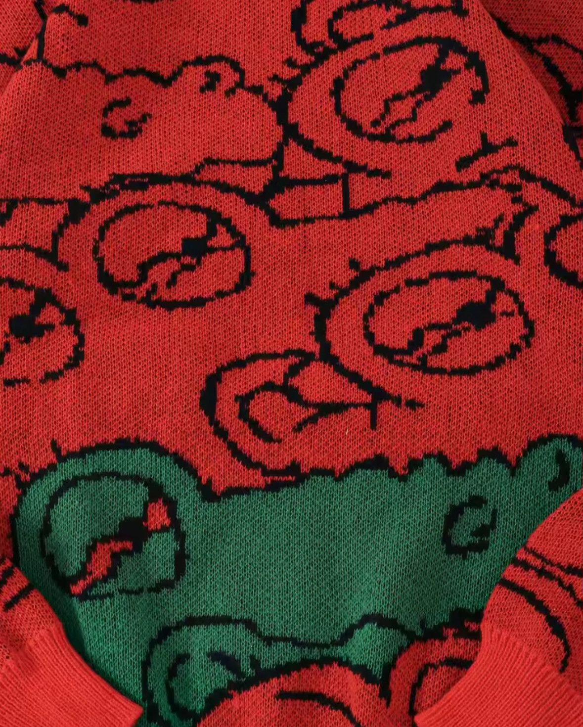 Japanese Brand Crocodile Frog Pattern Sweater Jacquard Knitted Sweatshirt Size US L / EU 52-54 / 3 - 5 Thumbnail