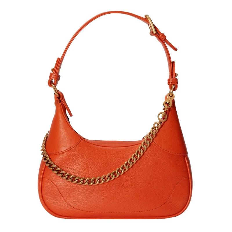 Gucci Gucci Aphrodite Small Orange Soft Leather Shoulder Bag Size ONE SIZE - 4 Thumbnail