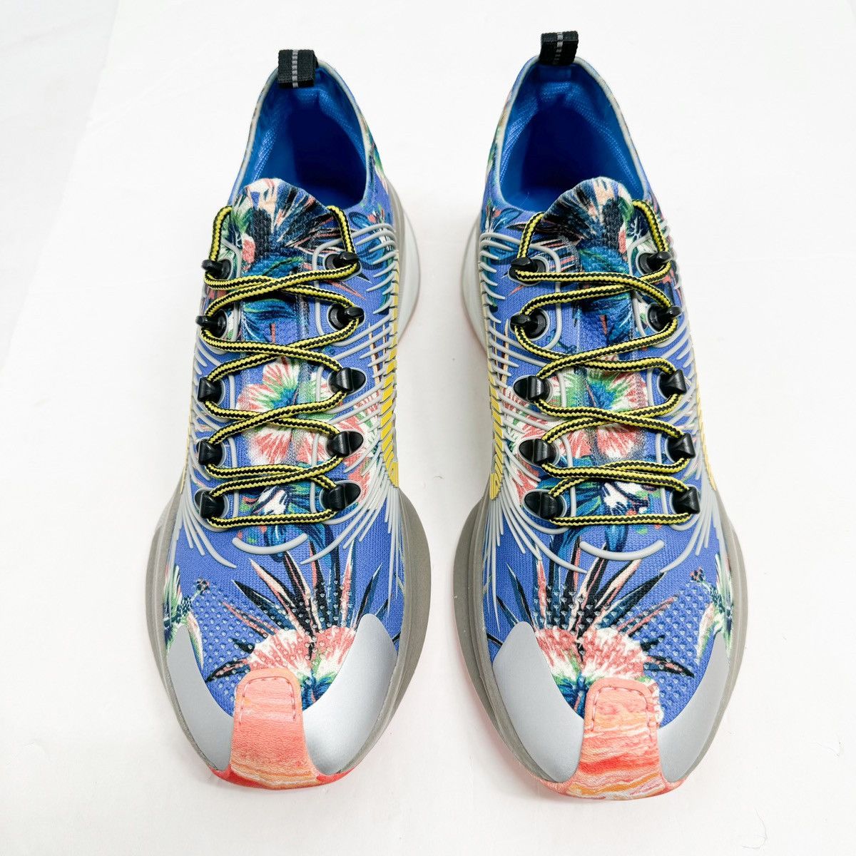 Gucci Gucci Marble and Floral Run Sneakers 'Blue Yellow White' Size US 12 / EU 45 - 4 Thumbnail