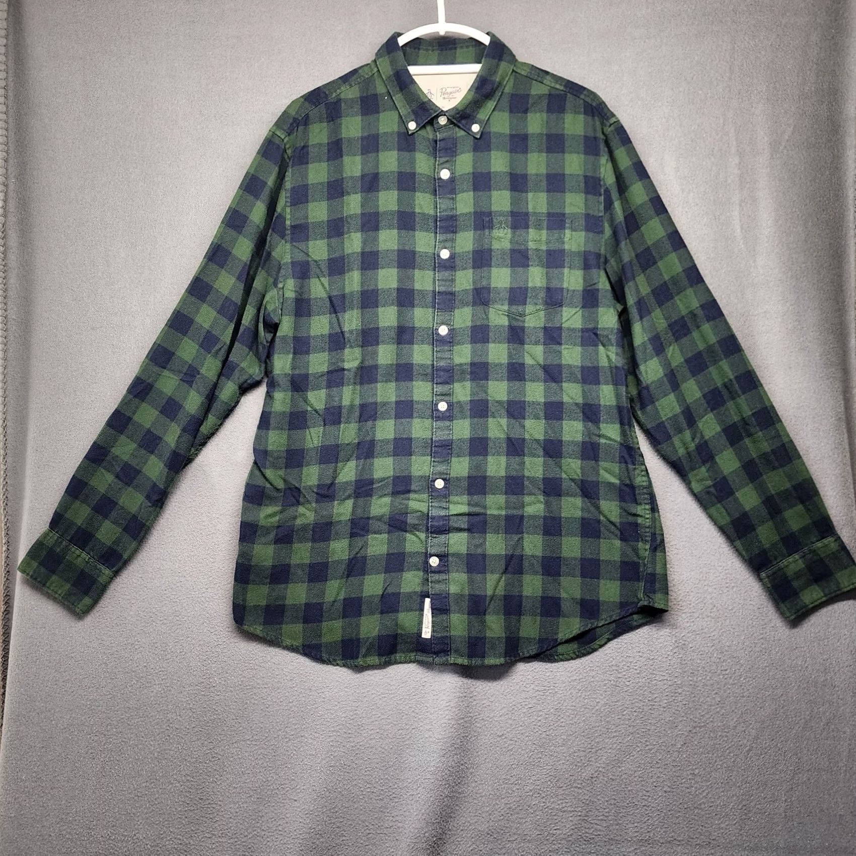 Original Penguin Original Penguin Mens Large Plaid Button Down Long Sleeve Casual Flannel Shirt Size US L / EU 52-54 / 3 - 2 Thumbnail