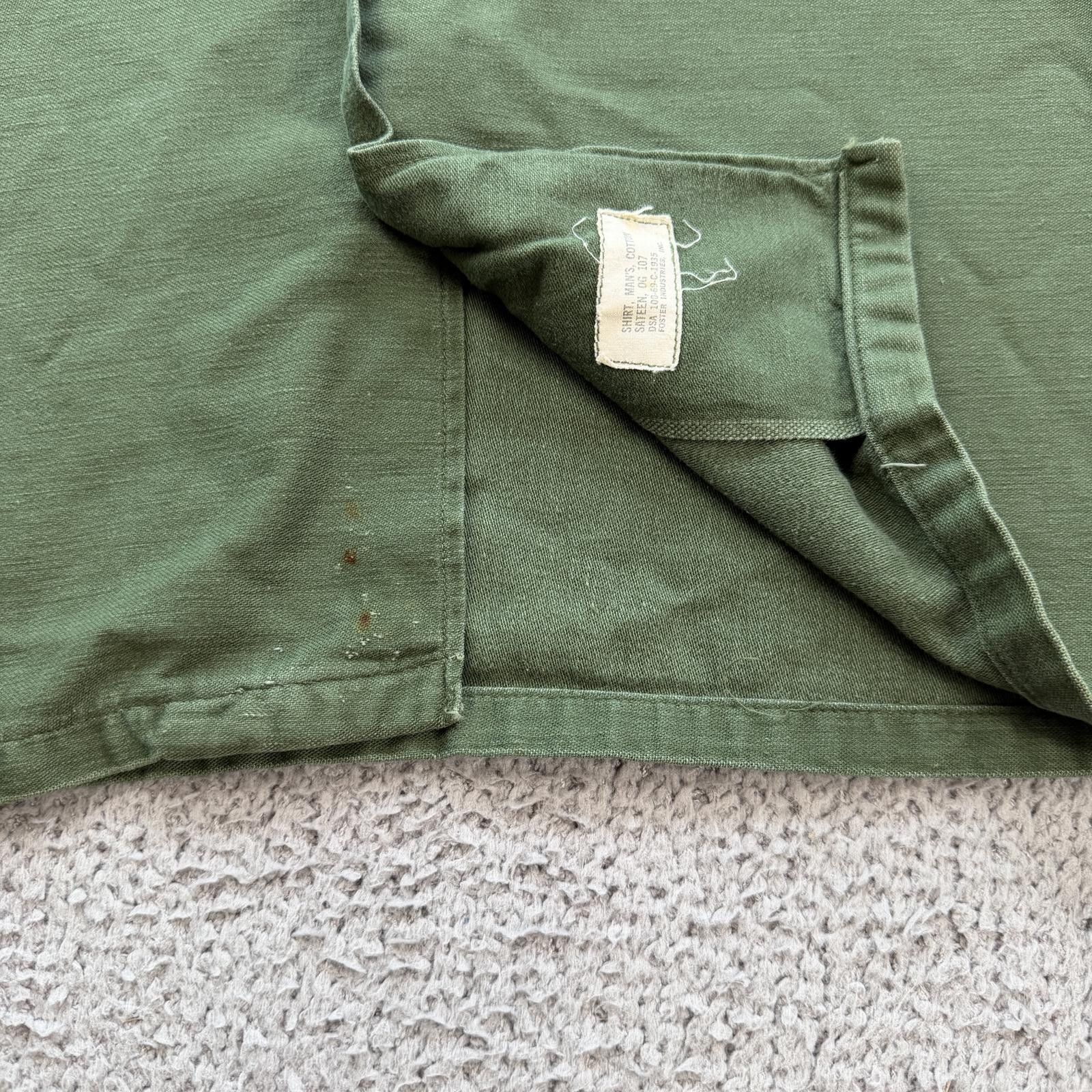 Other Vintage Vietnam Era US Army OG-107 Utility Shirt Military M Size US M / EU 48-50 / 2 - 5 Thumbnail