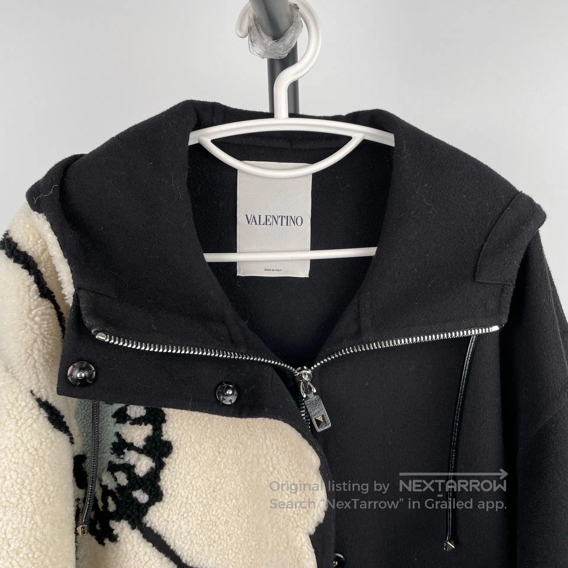 Valentino Valentino Black floral applique embroidery cotton hooded l Size XS / US 0-2 / IT 36-38 - 3 Thumbnail
