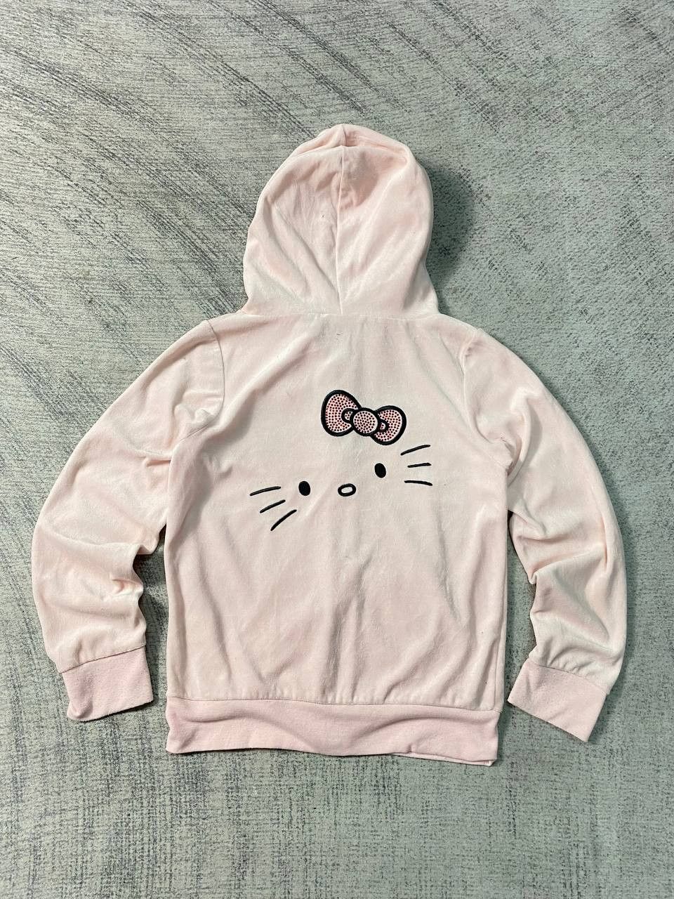 Other Hello Kitty Velvet Cropped Zip Hoodie Size M / US 6-8 / IT 42-44 - 6 Thumbnail