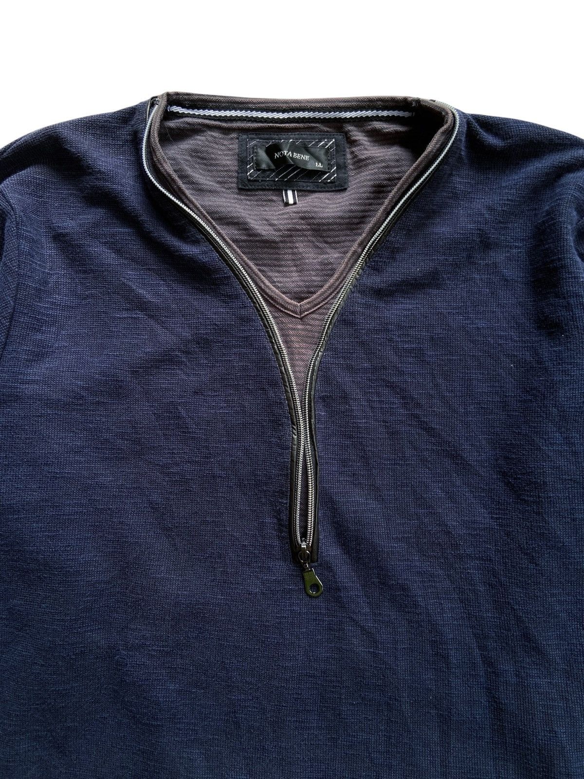 Japanese Brand JAPANESE NOTA BENE DOUBLE LAYER ZIP LONG SLEEVE Size US L / EU 52-54 / 3 - 4 Thumbnail