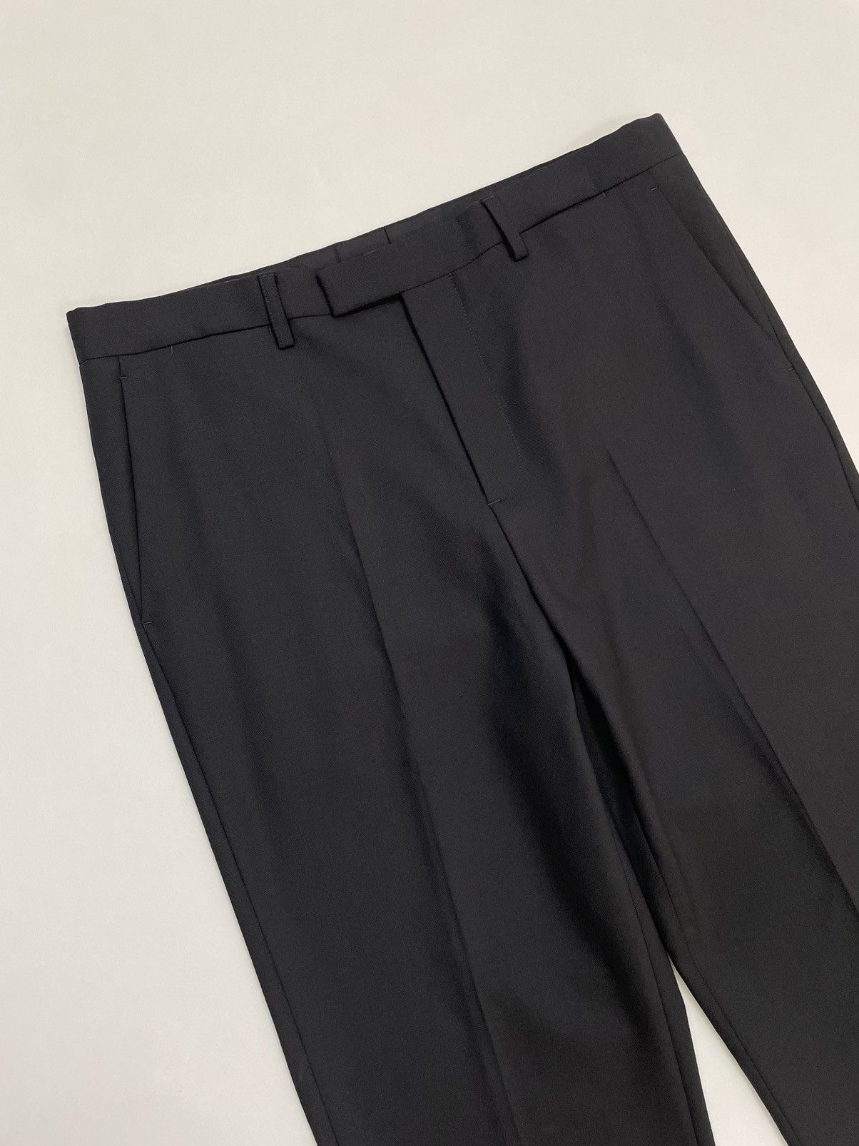 Raf Simons S/S 19 Black Wool Pants With ‘Double Hem’ Size US 36 / EU 52 - 4 Thumbnail