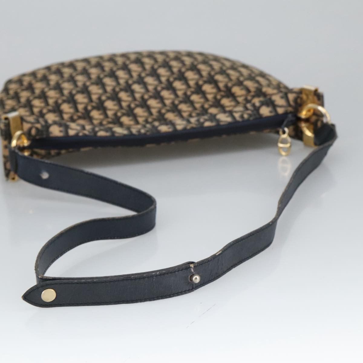 Dior DIOR Trotter Canvas Shoulder Bag Navy Gold Size ONE SIZE - 7 Thumbnail
