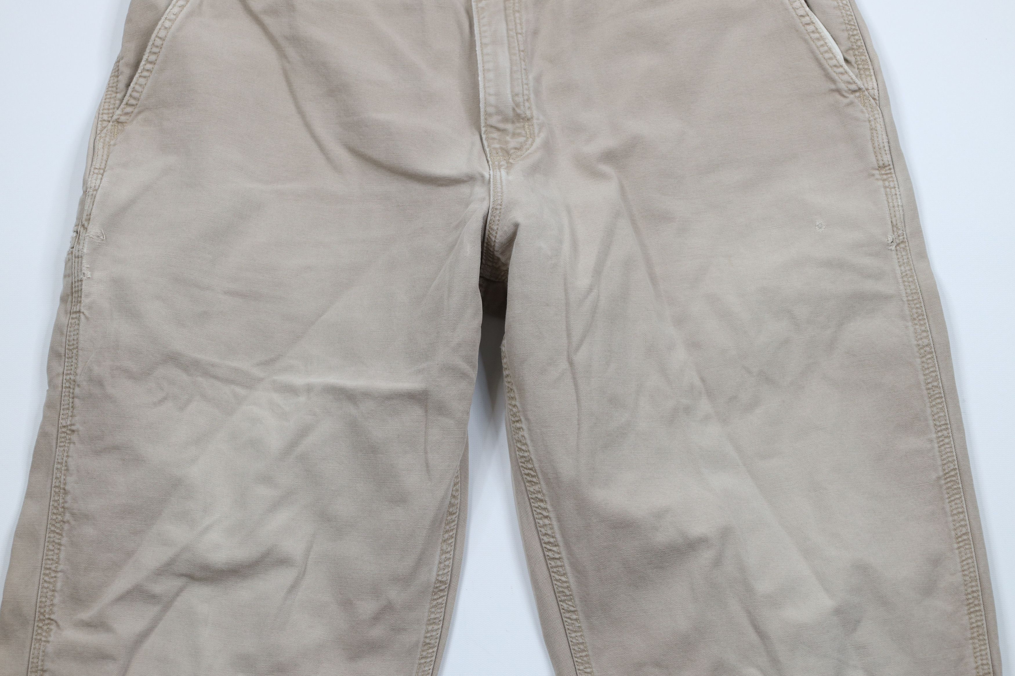Carhartt × Vintage Vintage Y2K Carhartt Canvas Wide Leg Dungaree Pants Beige Size US 36 / EU 52 - 3 Thumbnail