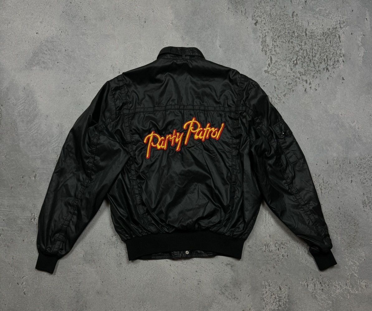 image of Party Patrol Jacket Bomber Stylish Made In Usa in Black, Men's (Size Large)