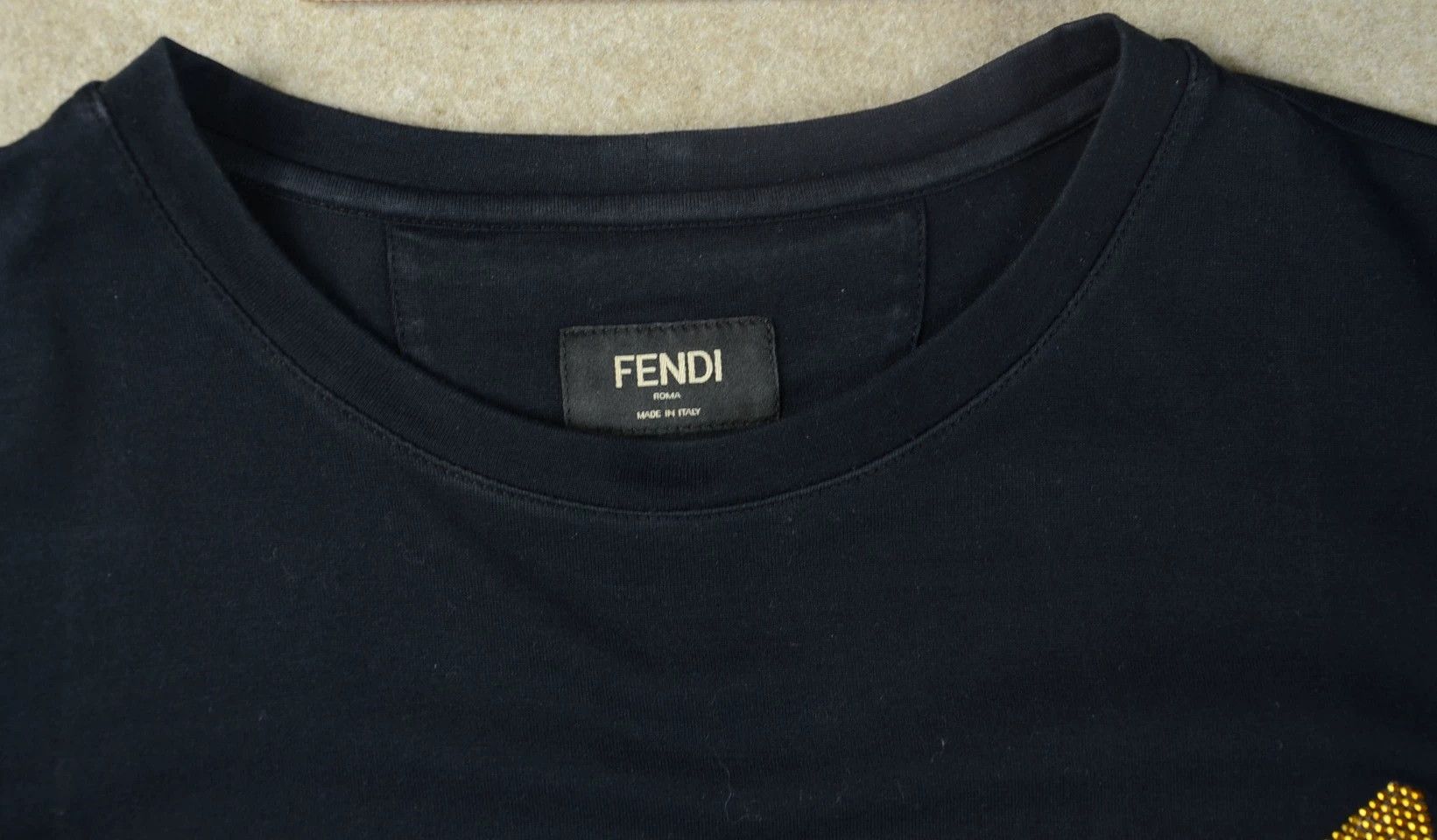 Fendi Fendi Crystal Monster Eye Long Sleeve T-shirt Size US S / EU 44-46 / 1 - 4 Thumbnail