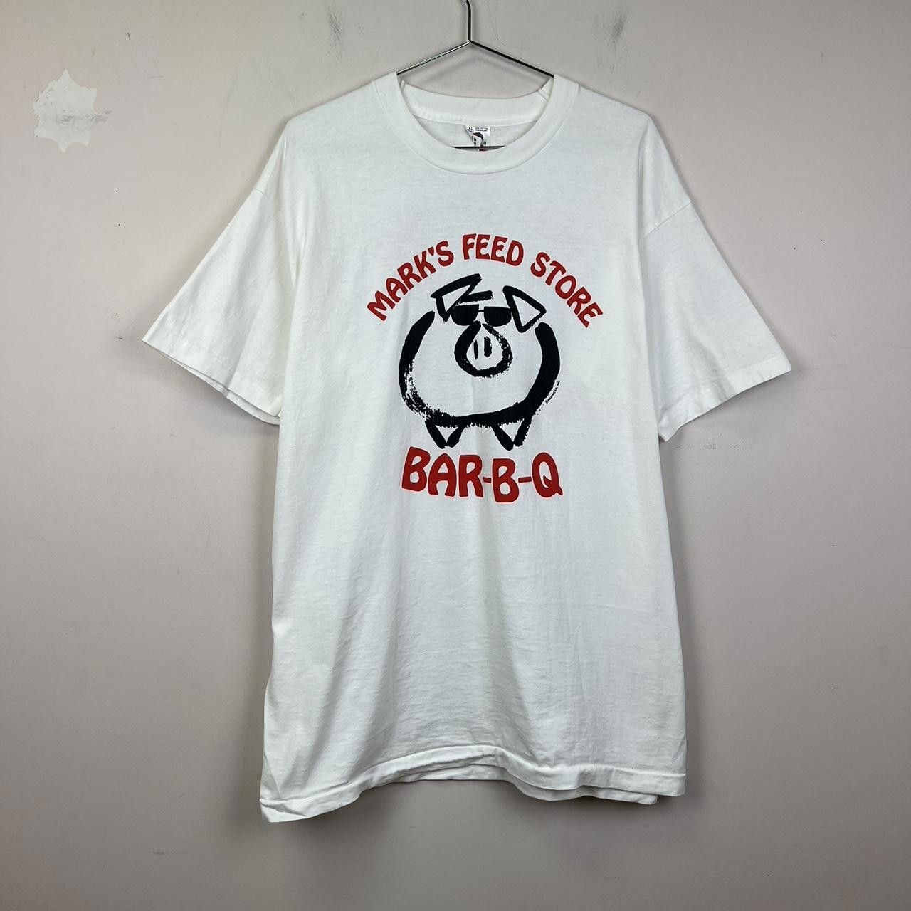 Designer Vintage Mark's Feed Store BBQ Pig T-Shirt 90s Fun T shirt XL Size US XL / EU 56 / 4 - 1 Thumbnail