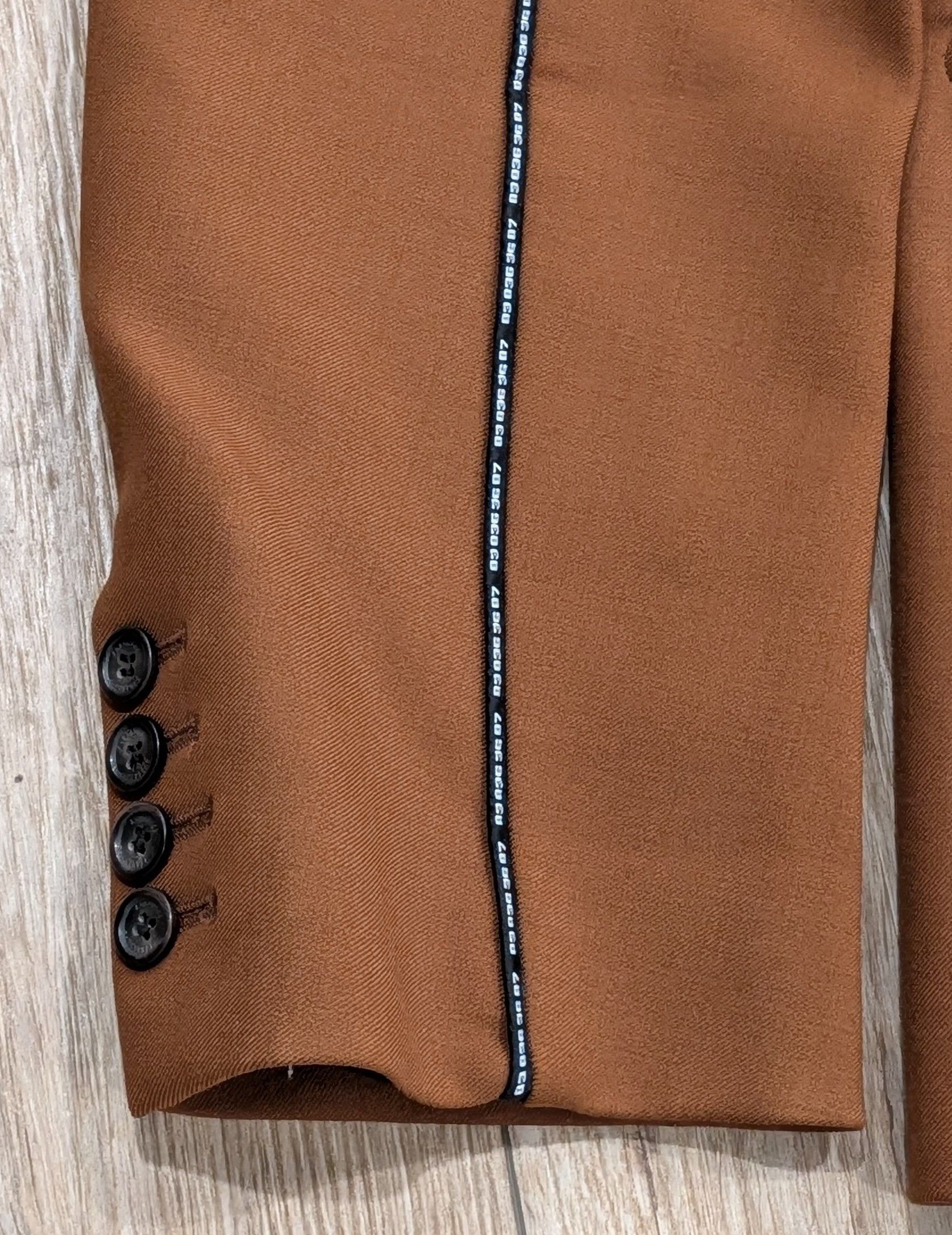 VTMNTS VTMNTS Barcode Wool Tailored Blazer Brown Medium Size 40R - 6 Thumbnail