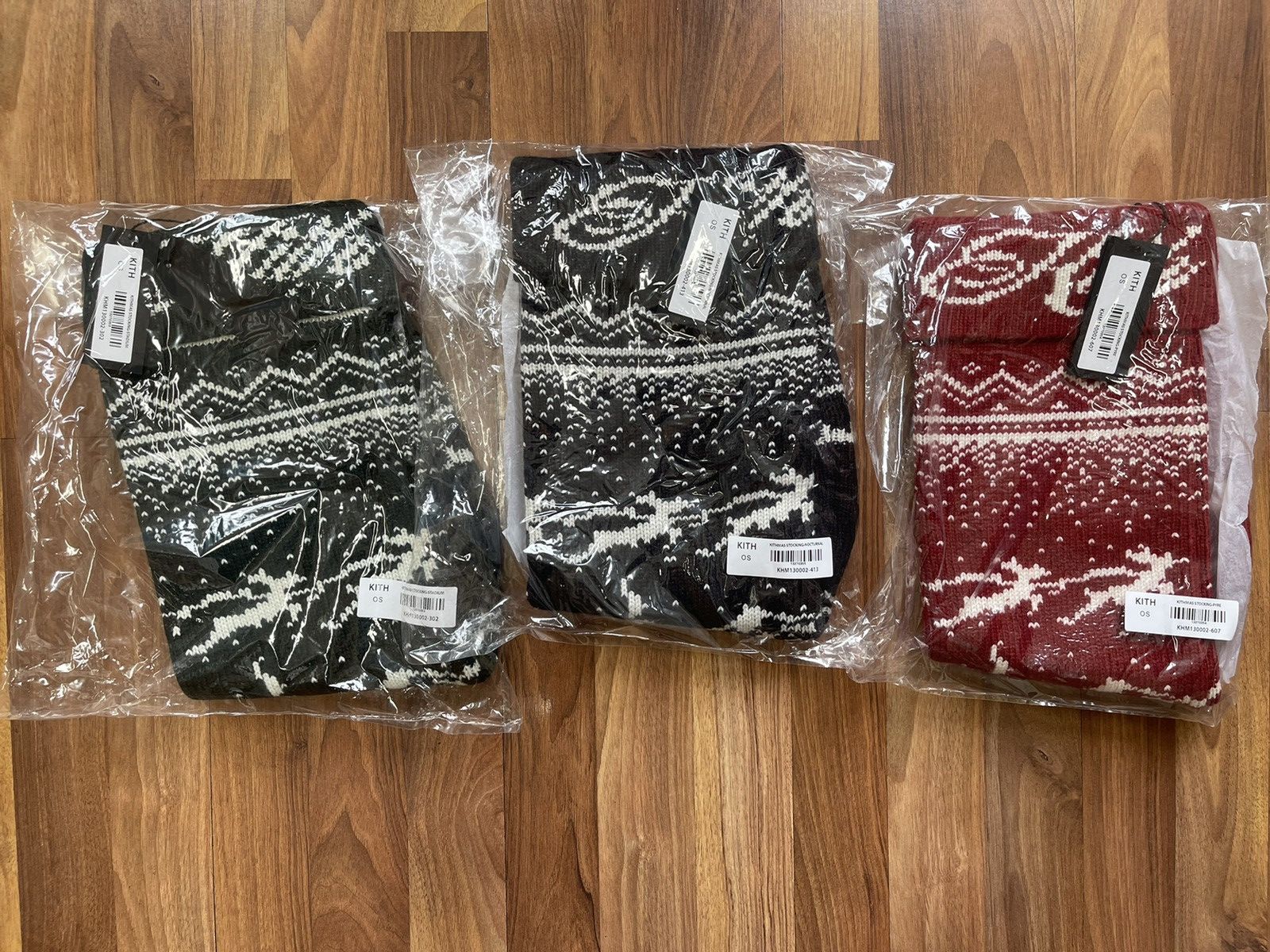 Kith Kith Kithmas Christmas Stocking Set of 3 IN HAND Size ONE SIZE - 5 Thumbnail