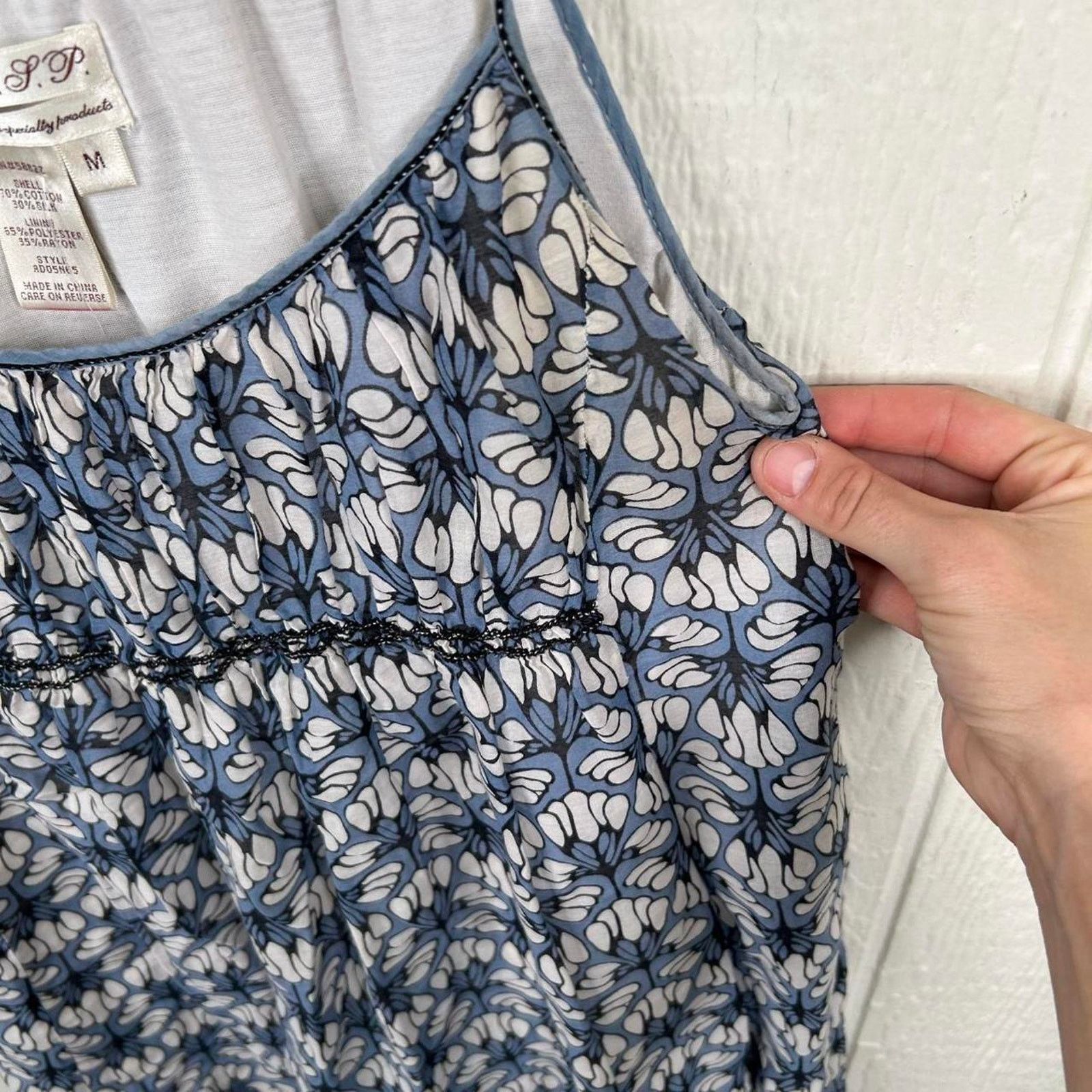 Other Y2K Blue Floral Flowy Specialty Products Dress Medium Size M / US 6-8 / IT 42-44 - 6 Thumbnail