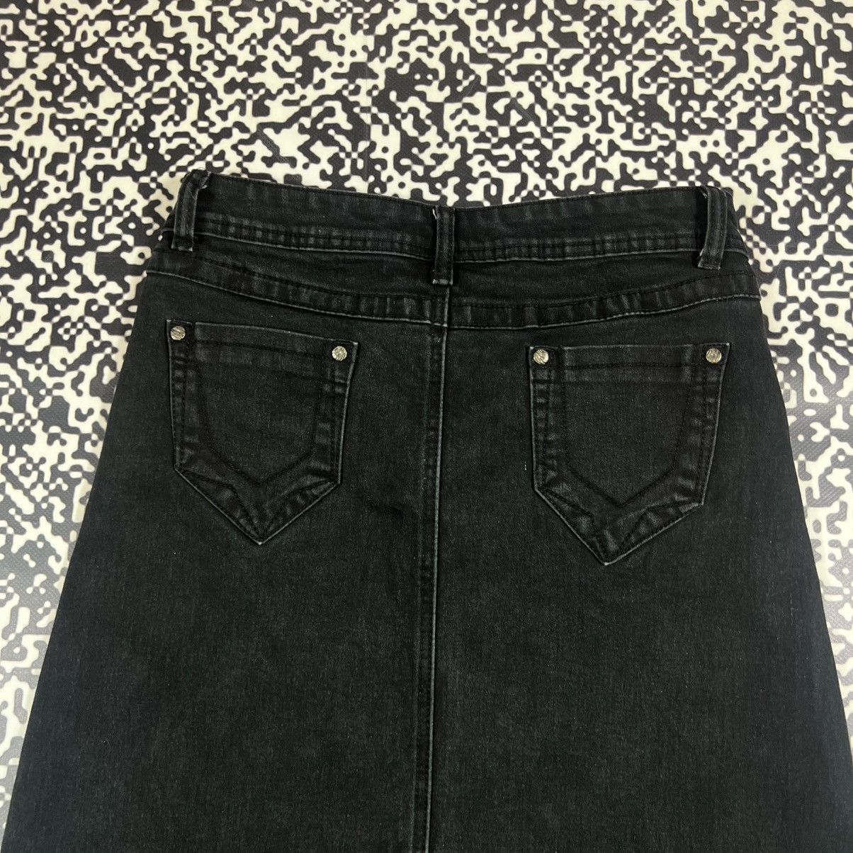 Japanese Brand Vintage Y2K Japanese Style Flared Sexy Denim Maxi Skirt Size 28" / US 6 / IT 42 - 13 Thumbnail