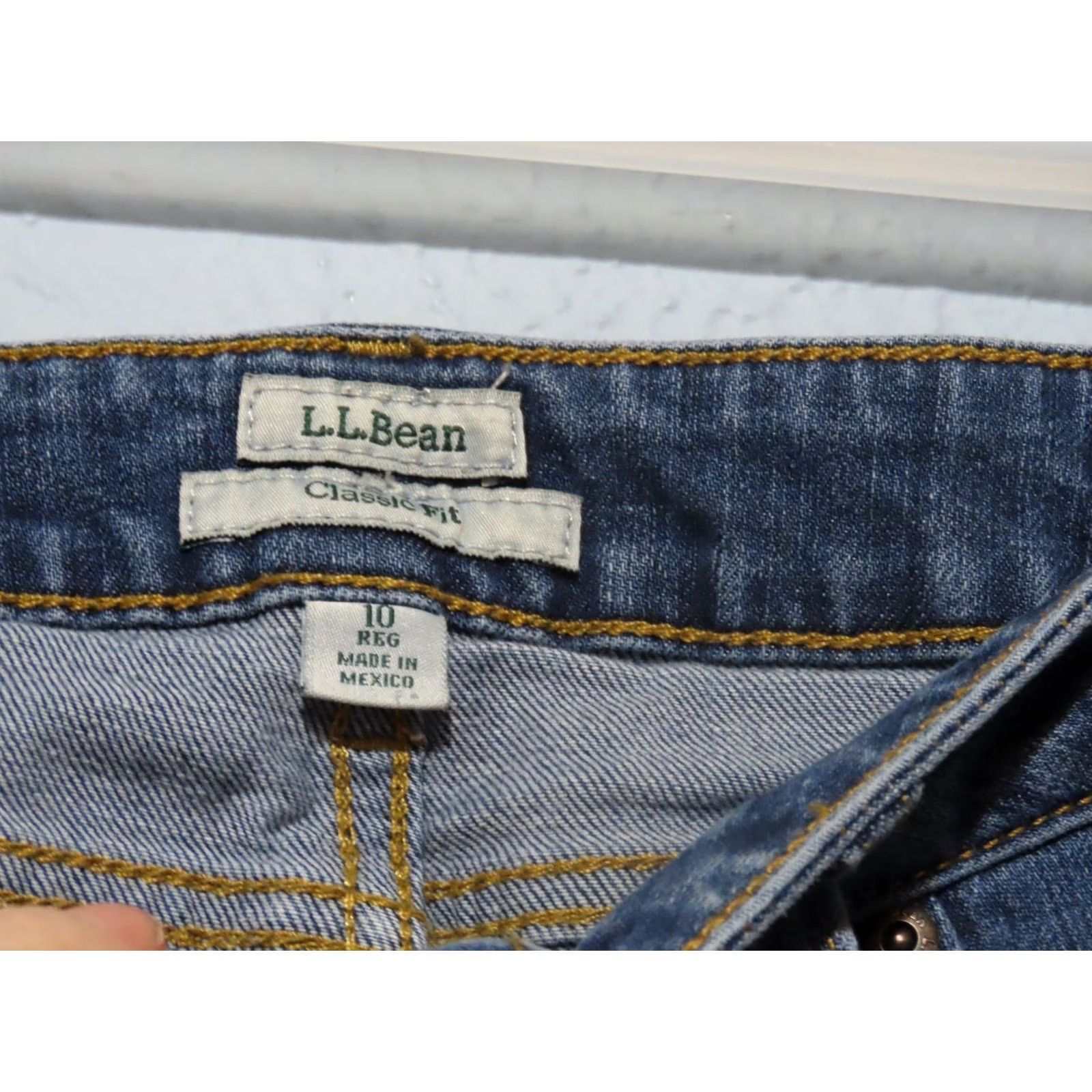 Vintage VINTAGE? LL Bean Womens Jeans 10 Regular Classic Fit True Shape Blue 29x28 Denim Straight High Rise Middle Wash Women Jeans Size 32" / US 10 / IT 46 - 4 Thumbnail