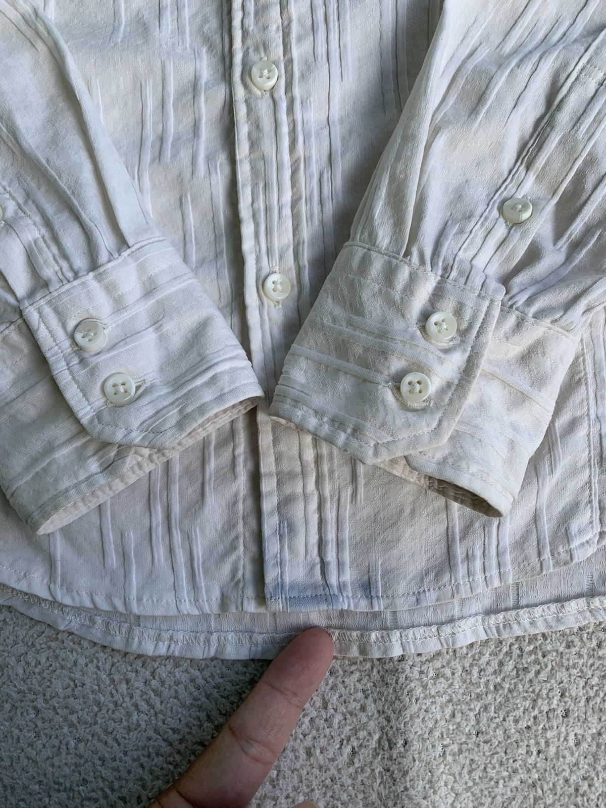 Issey Miyake × Japanese Brand × Morgan Homme Vtg 90s Morgan Homme stripe panttern Fly Button Size US L / EU 52-54 / 3 - 6 Thumbnail