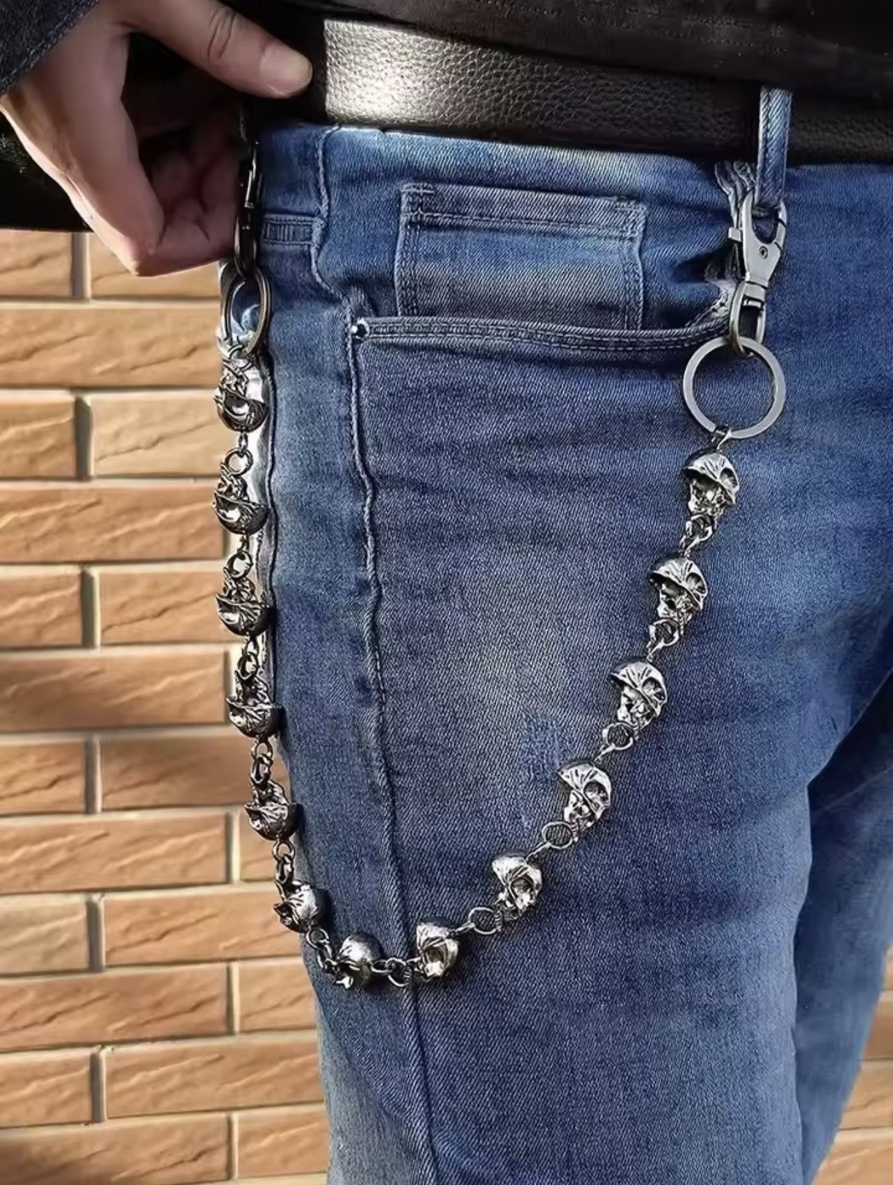 Jewelry Punk Skulls Wallet Chain Size ONE SIZE - 1 Thumbnail