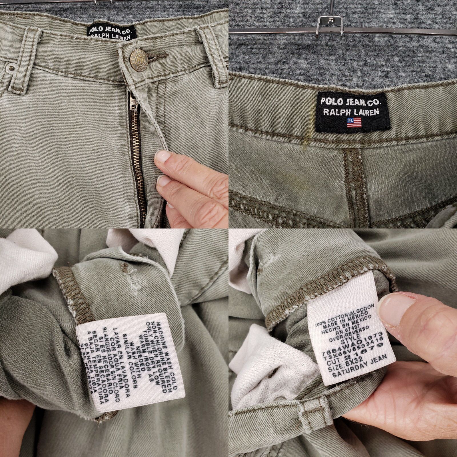 Ralph Lauren Ralph Lauren Polo Jeans Company Woman s Straight Leg Mid Rise Green Denim Saturday Pants Size 8x32 Grailed