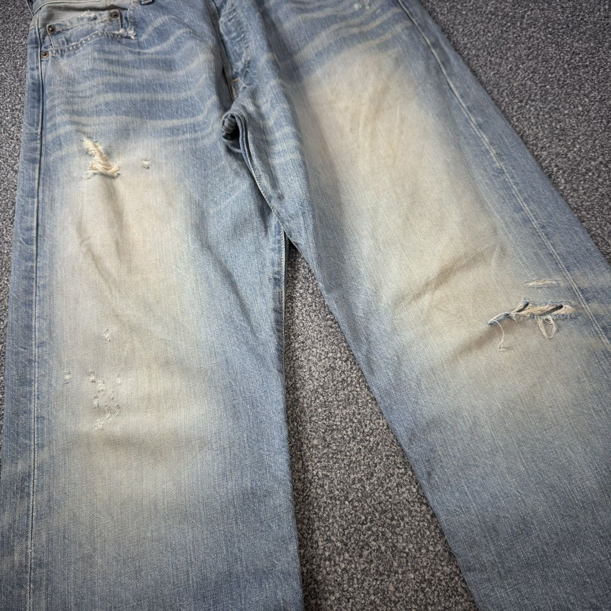 Engineered Garments × Levi's Vintage Y2K Levis 501 Wideleg Heavy Faded Washed Denim Jeans Size US 33 - 4 Thumbnail