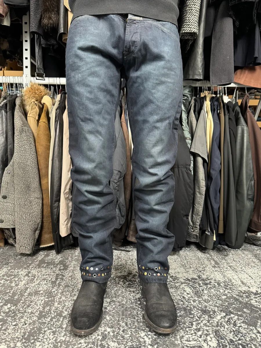 Marithe + Francois Girbaud SS2013 Marithé + François Girbaud Navy Blue Studded Denim Jeans Size US 32 / EU 48 - 2 Thumbnail