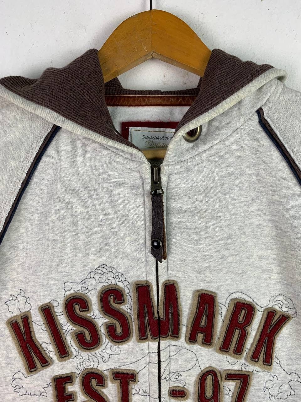 Japanese Brand Vintage Kissmark Hoodie Zipper Sweater Size US L / EU 52-54 / 3 - 3 Thumbnail