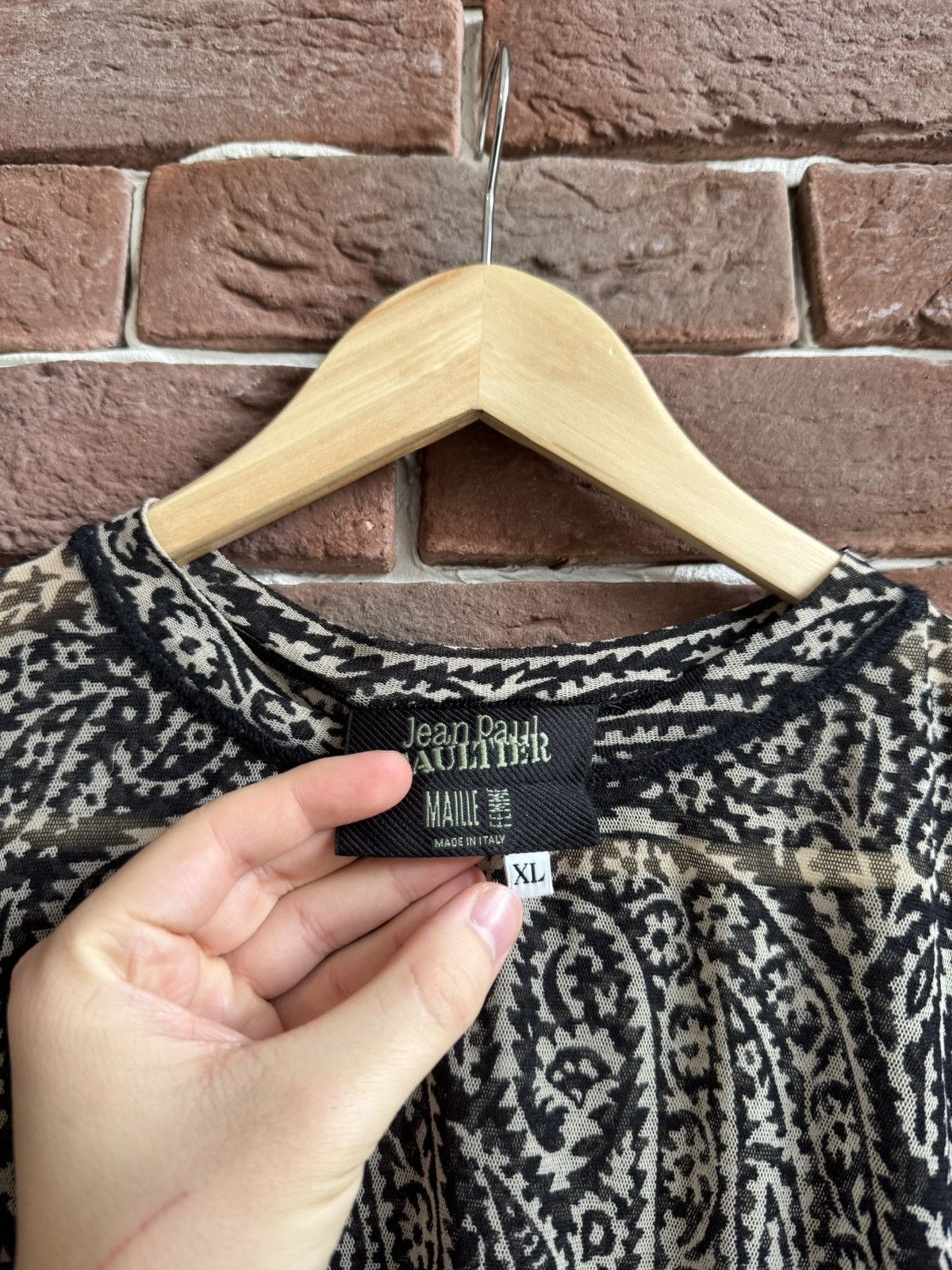 Jean Paul Gaultier Vintage 90s Jean Paul Gaultier Paisley Mesh LS TOP JP Shirt Size XL / US 12-14 / IT 48-50 - 5 Thumbnail